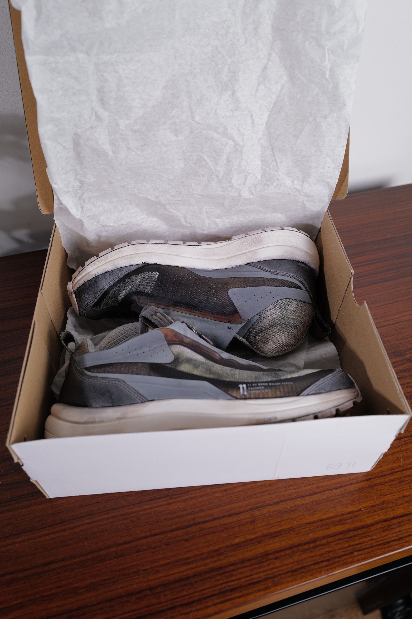Boris Bidjan Saberi WHITE-PATINA GREY Size US 8.5 / IT 38.5 - 15 Thumbnail