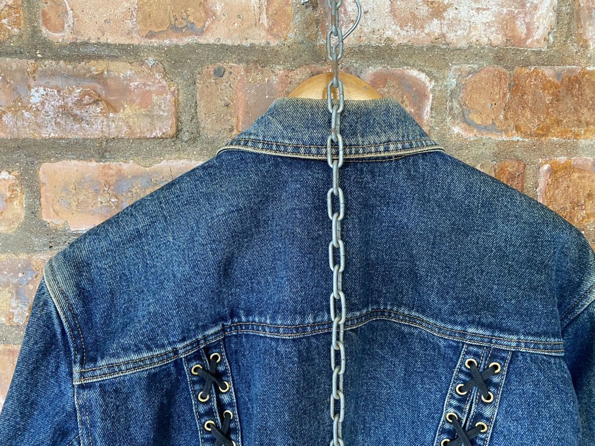 Jean Paul Gaultier 1988 JPG lace up crop denim Jacket Size M / US 6-8 / IT 42-44 - 15 Thumbnail