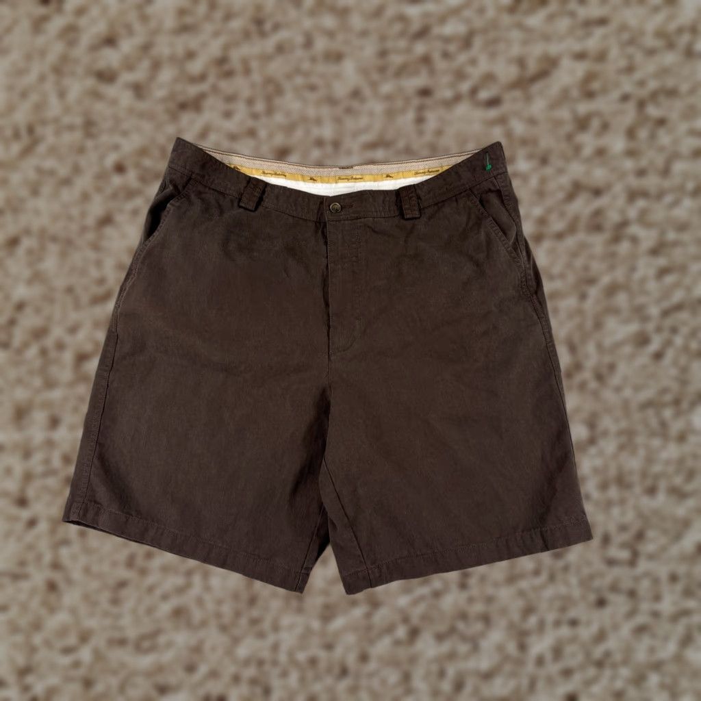 Tommy Bahama Tommy Bahama Shorts Men 36 Brown Cotton Blend Chino Beach Resort Vacation Aloha Designer Logo Pockets Quick Dry Mens Size US 36 / EU 52 - 1 Thumbnail