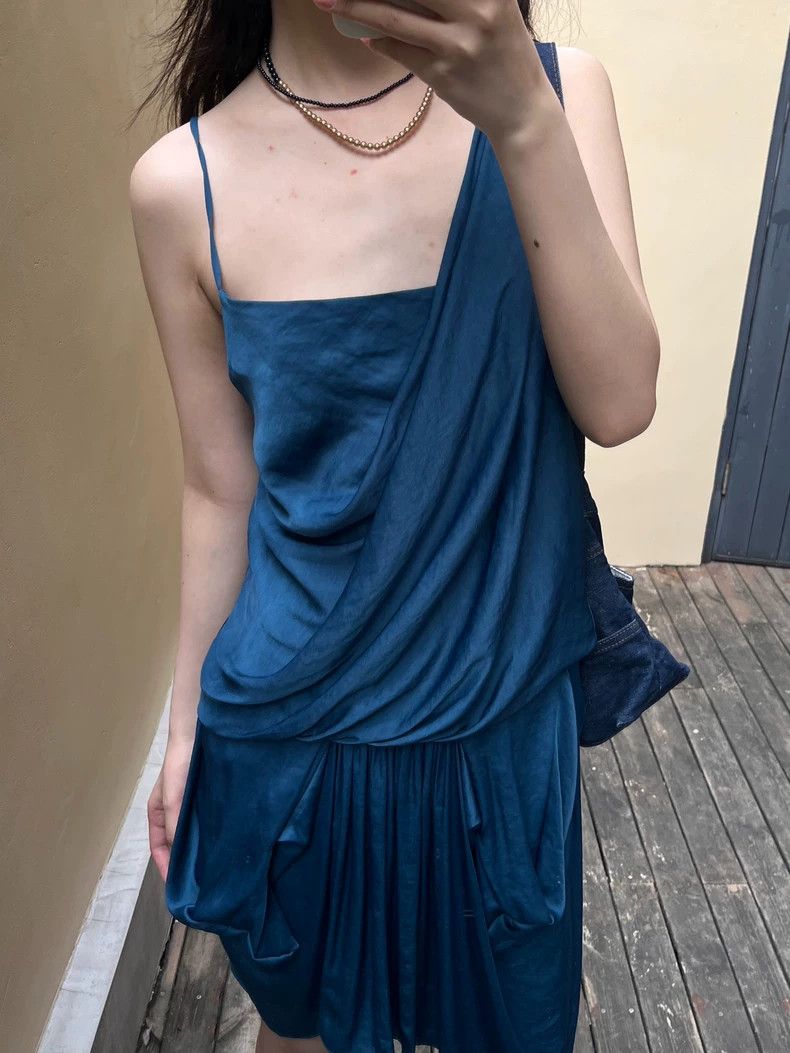 Helmut Lang HELMUT LANG size0 A blue and yellow dress Size M / US 6-8 / IT 42-44 - 2 Thumbnail
