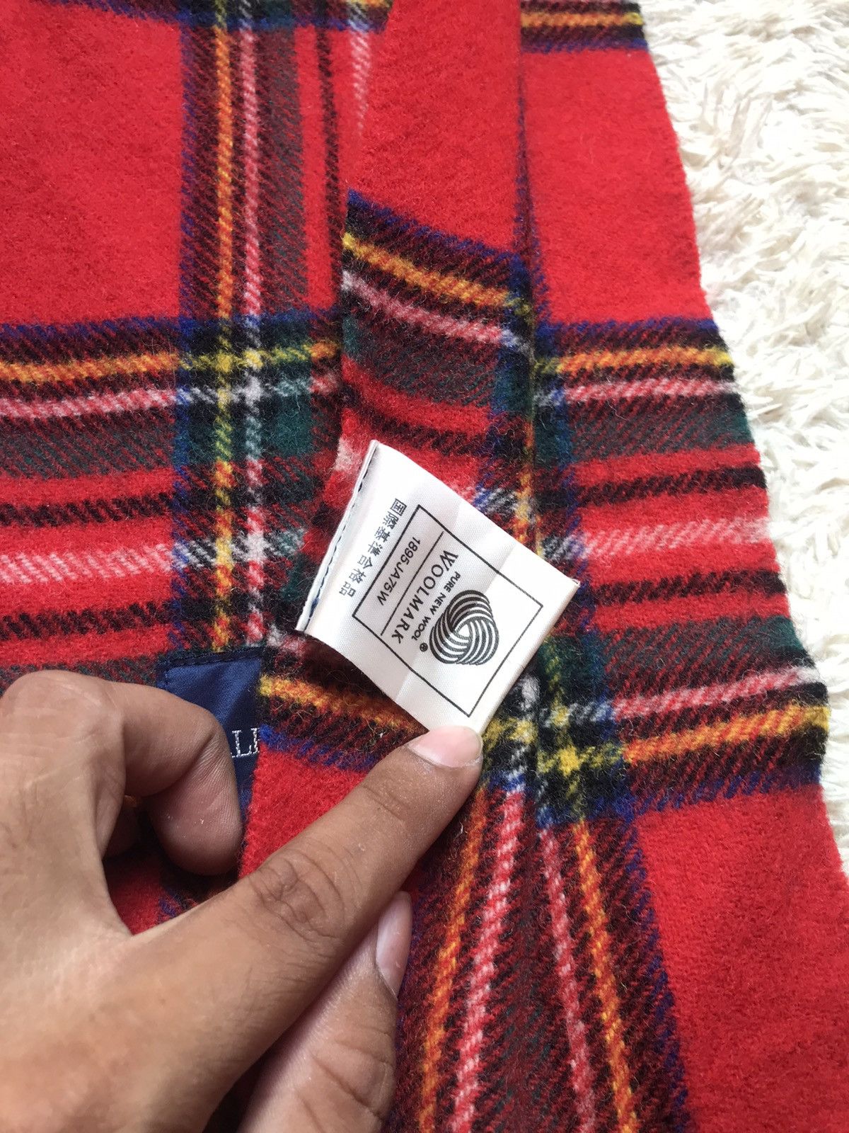 Polo Ralph Lauren × Vintage ‼️VINTAGE SCARF RALPH LAUREN WOOL TARTAN PATTERN‼️ Size ONE SIZE - 4 Thumbnail