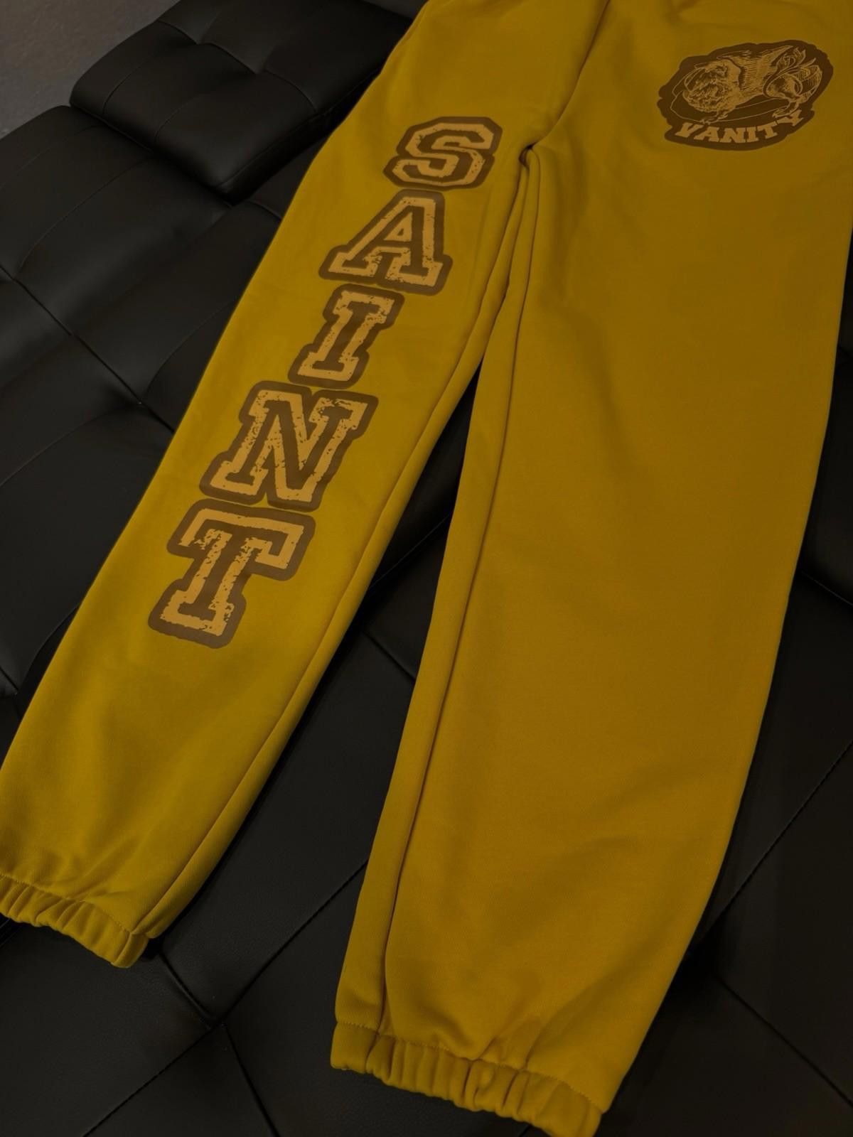 Saint Vanity Size M - Saint Vanity Varsity Sweatpants Yellow NEW 2025 Size US 32 / EU 48 - 3 Thumbnail