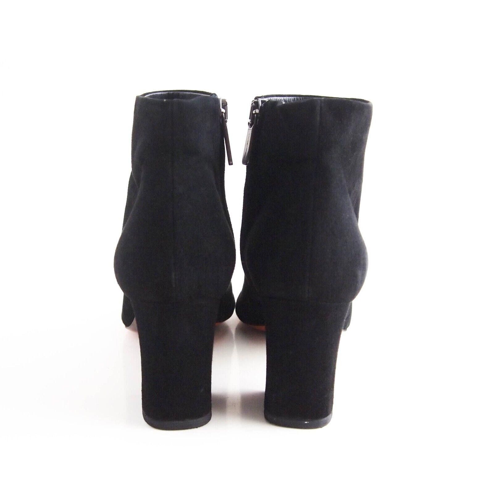 Santoni Santoni Booties Mid Heel Black Suede Size US 6.5 EU 36.5 Size US 6.5 / IT 36.5 - 5 Thumbnail