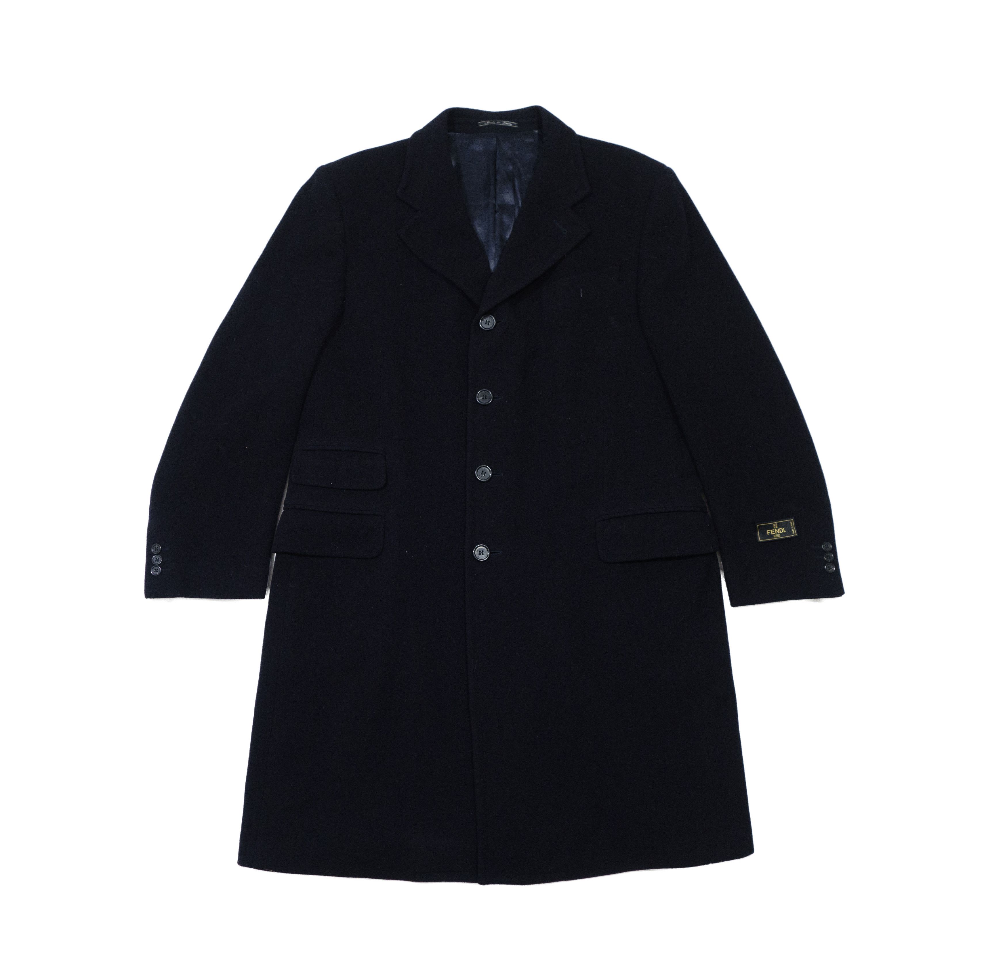 Fendi 90s 100% Virgin Wool Overcoat Made in Italy Size US XL / EU 56 / 4 - 1 Thumbnail