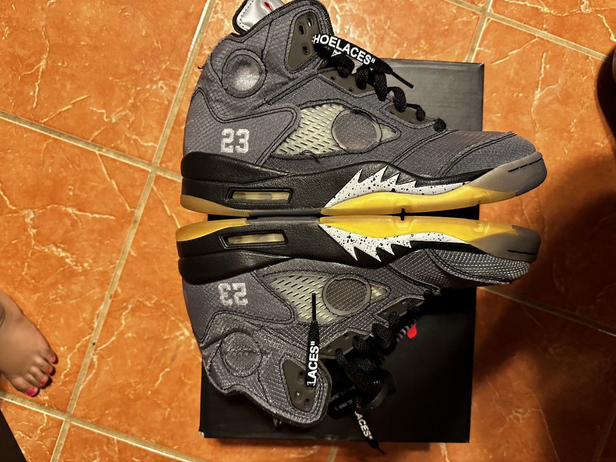 image of Jordan Off White Off White Jordan 5 Muslim Shoes in Black, Men's (Size 8)
