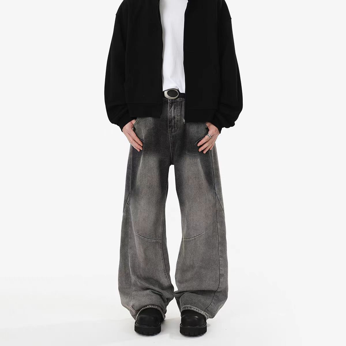 Japanese Brand × Jean Retro wash loose casual jeans Size US 34 / EU 50 - 4 Thumbnail