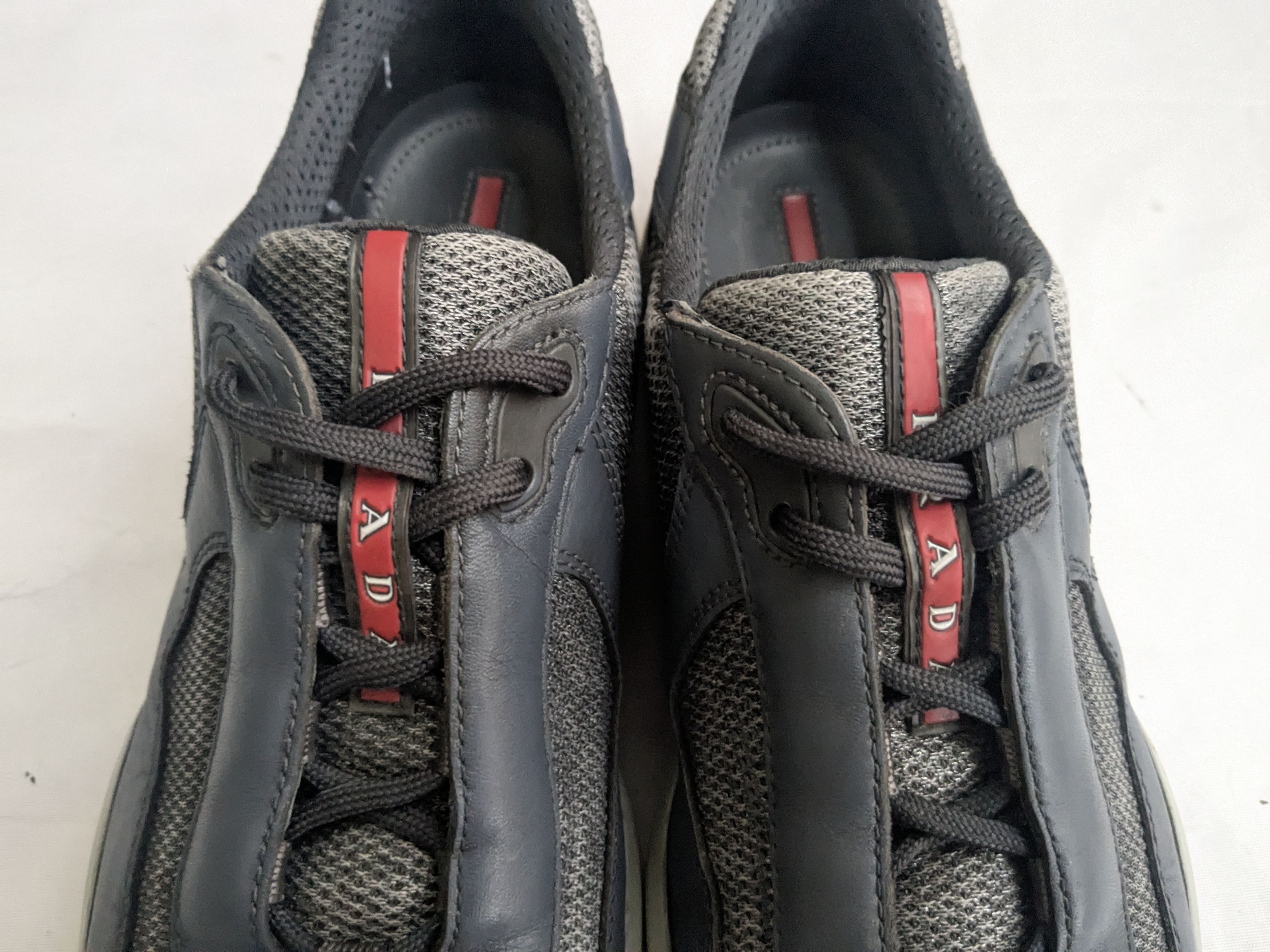 Prada Prada America's Cup Sneakers Gray Leather 9 Low Size US 9 / EU 42 - 7 Thumbnail