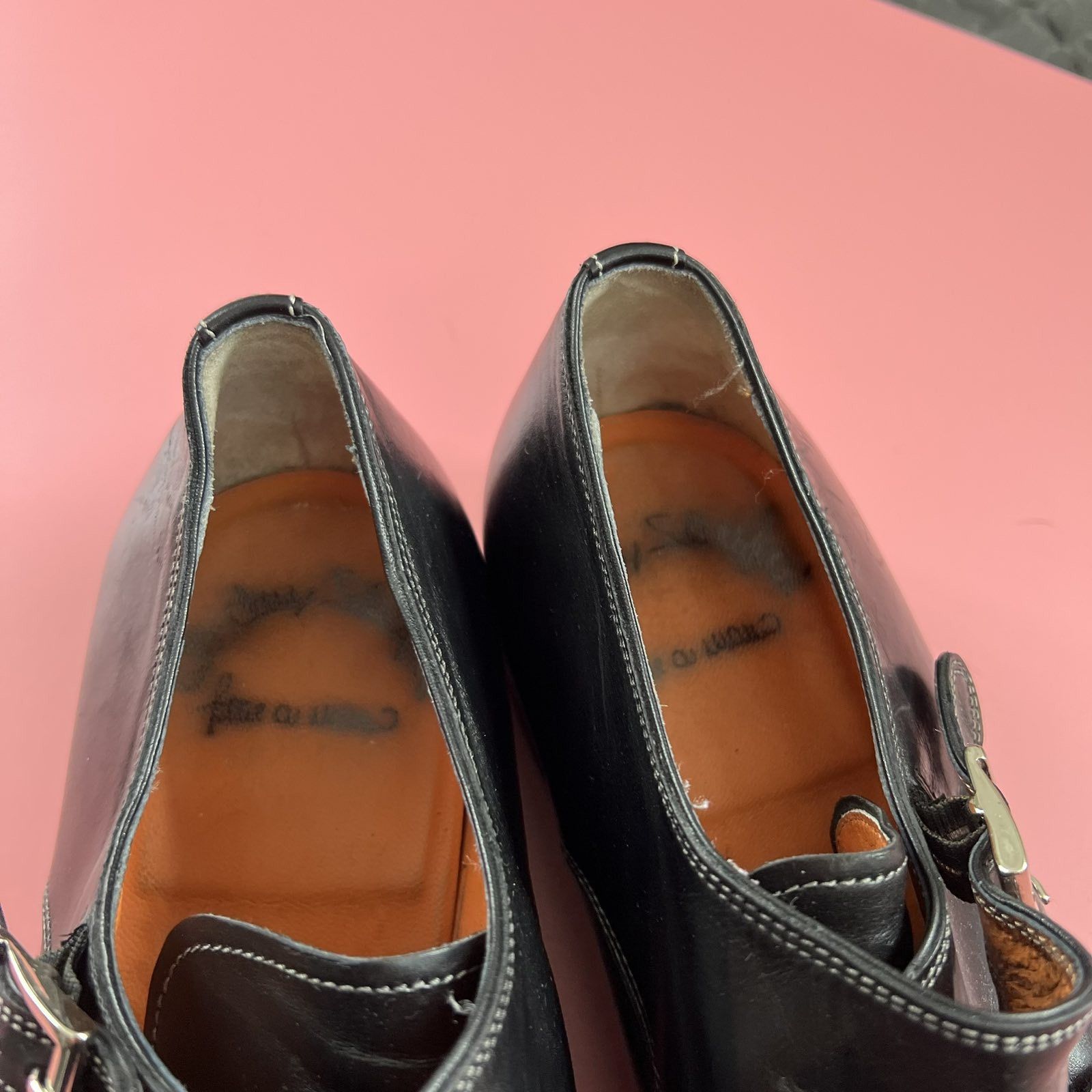 Santoni SANTONI Double Monk Toe Cap Black Oxfords Sz 7 Size US 7 / EU 40 - 4 Thumbnail