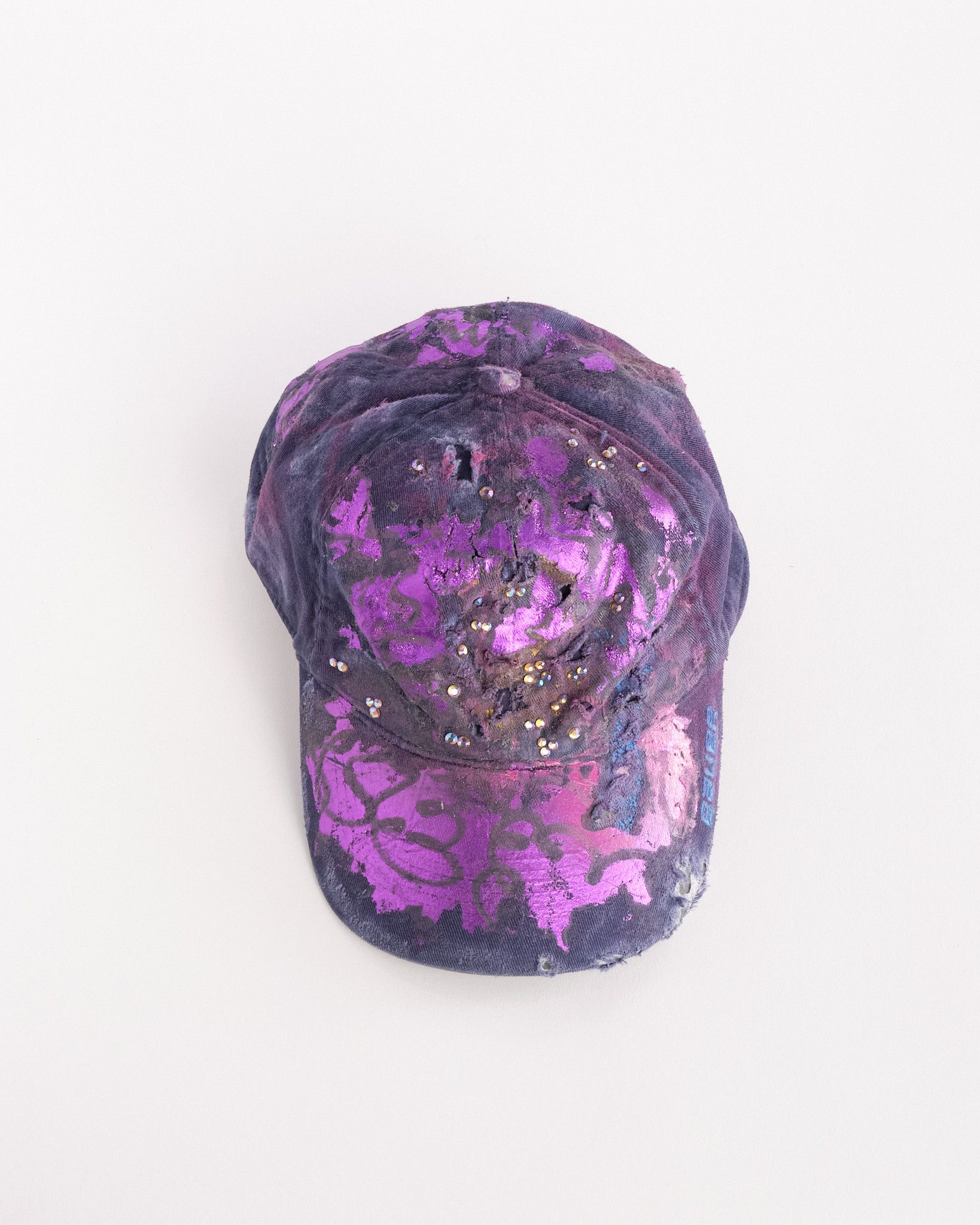 Other ASTROBOI* Blue 'Milky Way' Thrashed Metallic Rhinestone Hat Size ONE SIZE - 2 Thumbnail