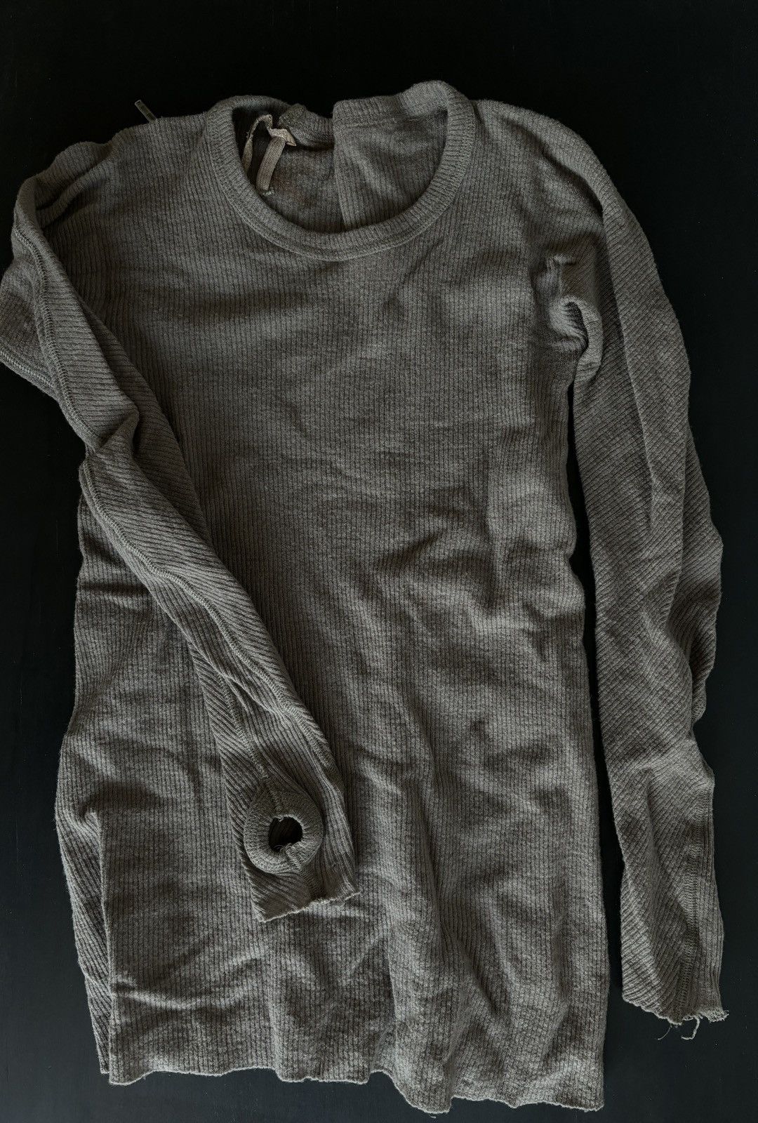 image of Boris Bidjan Saberi Women's Longsleeve Tshirt in Beige (Size XS)