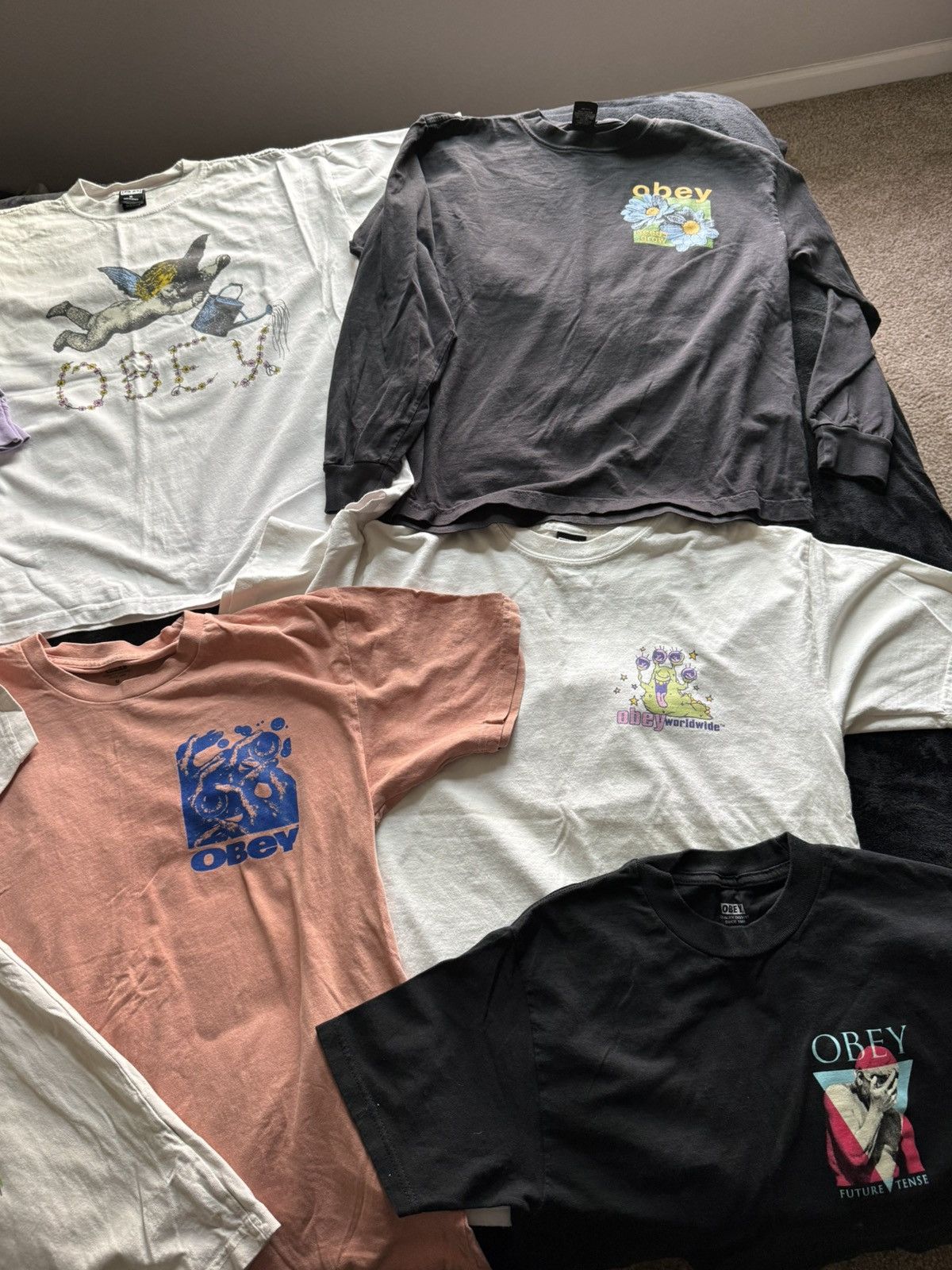 Obey OBEY Bundle (6 Pieces) Tees + Long Sleeves Streetwear Lot Size US M / EU 48-50 / 2 - 2 Thumbnail