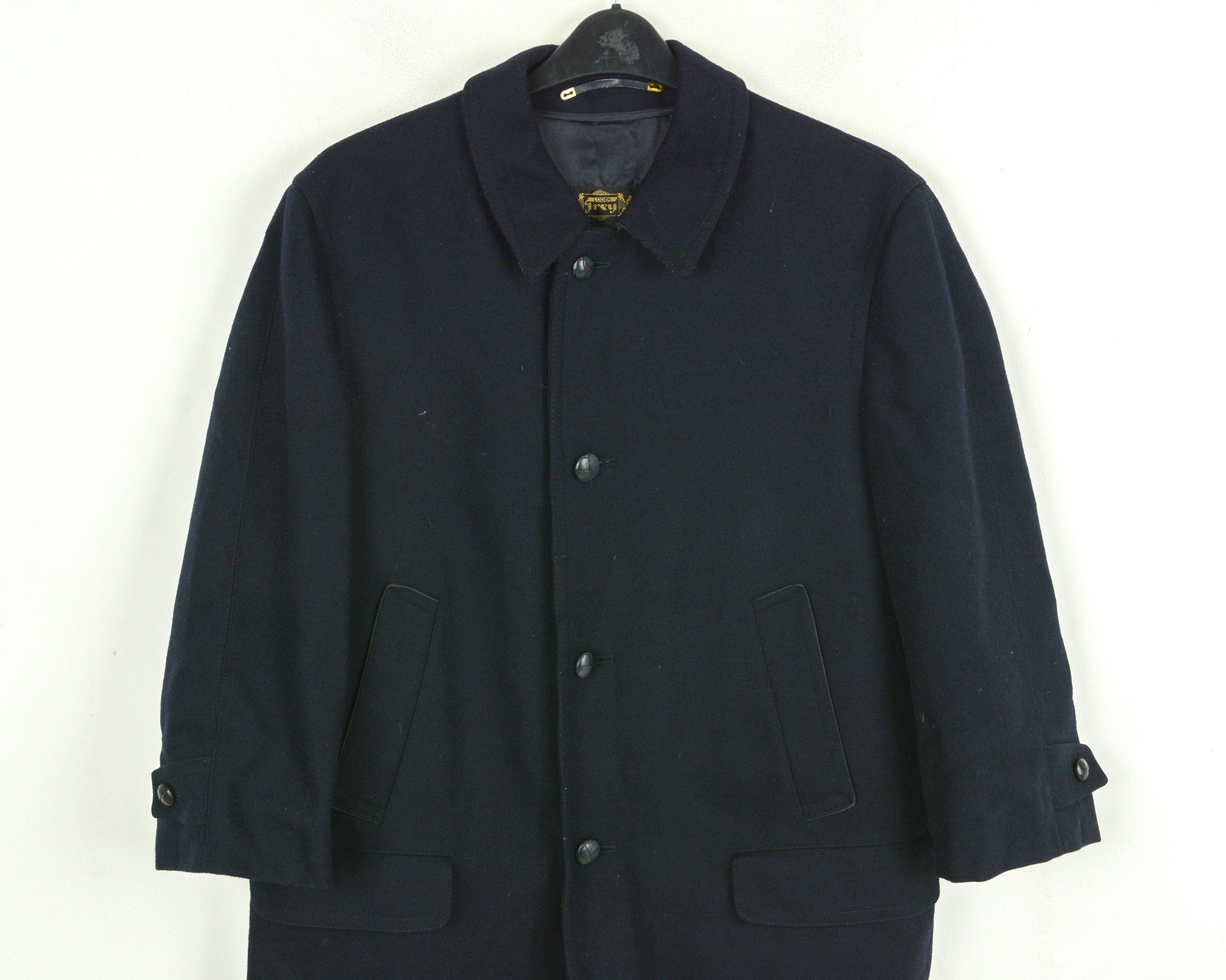 Vintage LODEN FREY Men L Wool Jacket Over Coat Winter EU 52 Warm Mac Size US L / EU 52-54 / 3 - 9 Thumbnail
