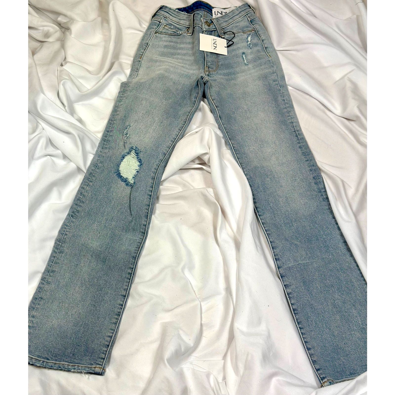 Other LNDN Landon Denim High Rise Distressed Jeans 36" Waist Size 36" / US 14 / IT 50 - 11 Thumbnail