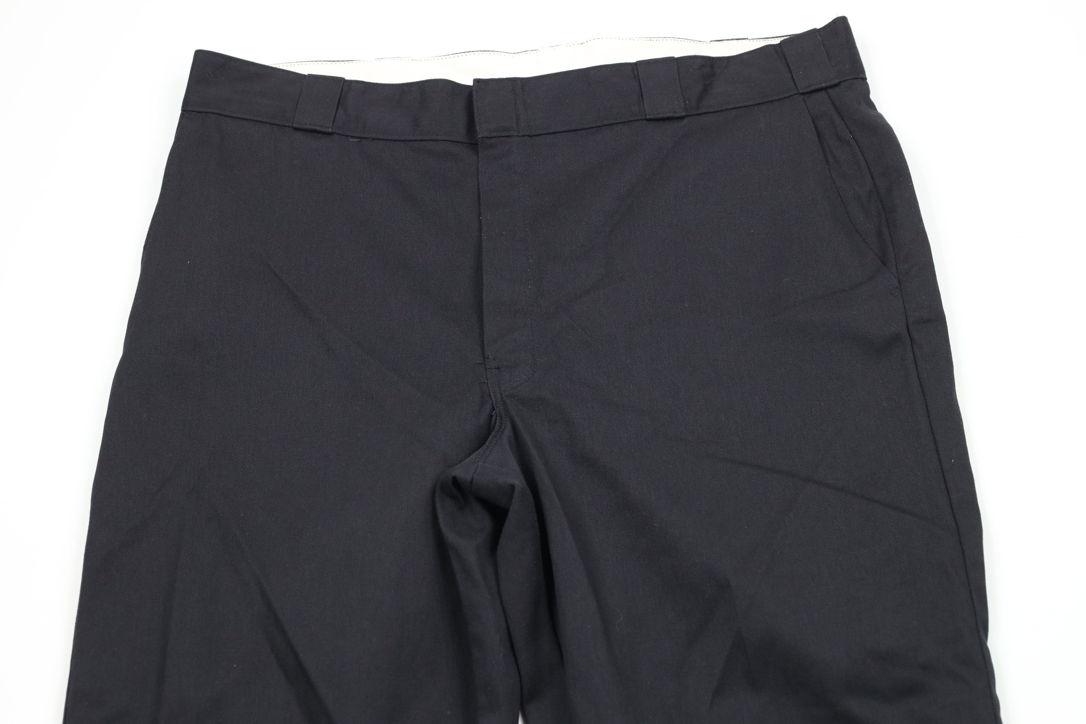 Dickies × Vintage Vintage 90s Dickies Spell Out Wide Leg Work Pants Black Size US 40 / EU 56 - 2 Thumbnail