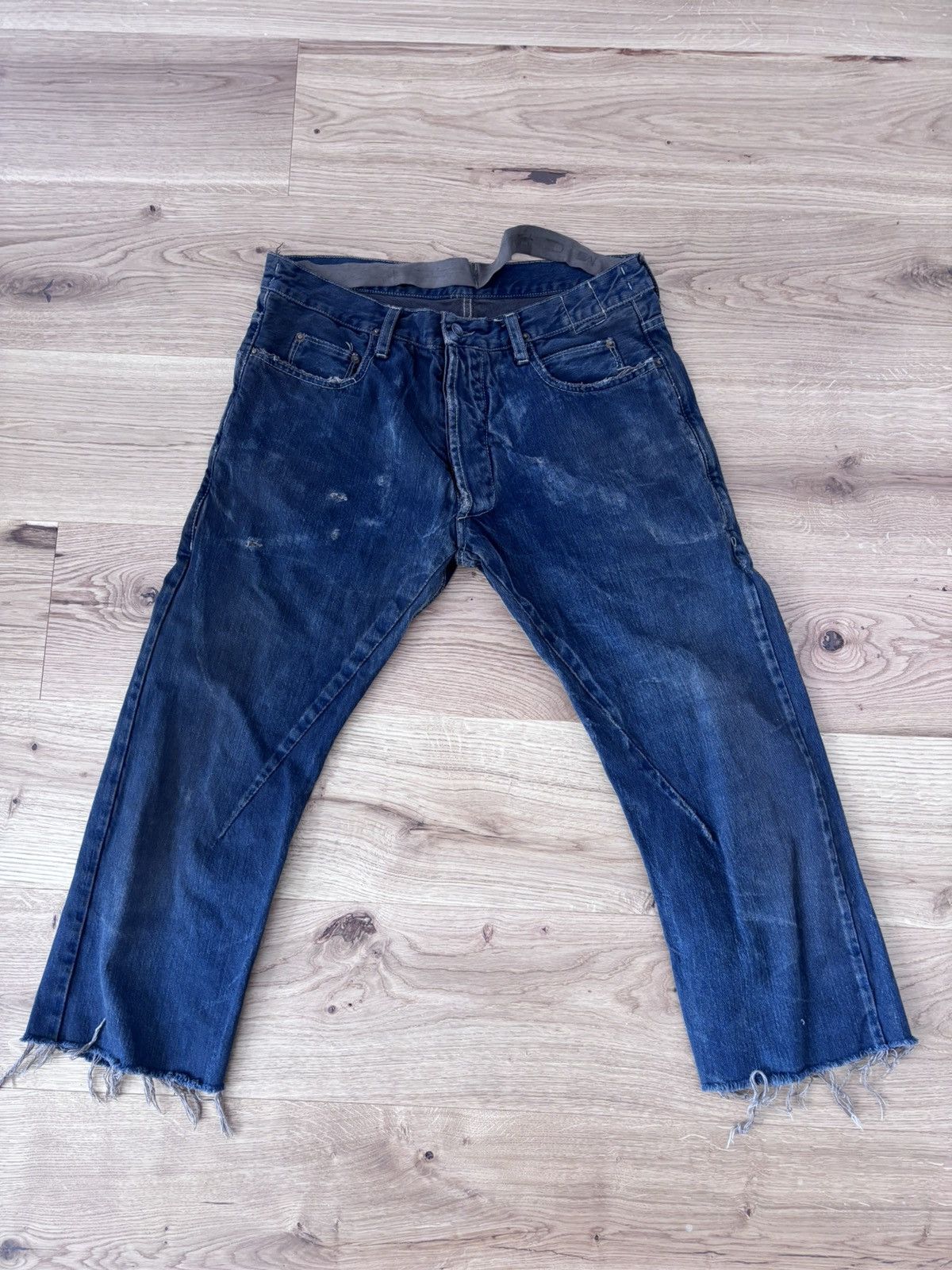 Rick Owens Drkshdw Waxed Berlin Cut Jeans Size US 32 / EU 48 - 1 Thumbnail