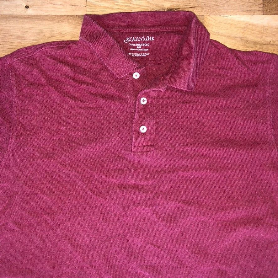 St. Johns Bay St. John's Bay Men's Summer Polo Shirt Size M Size US M / EU 48-50 / 2 - 3 Thumbnail