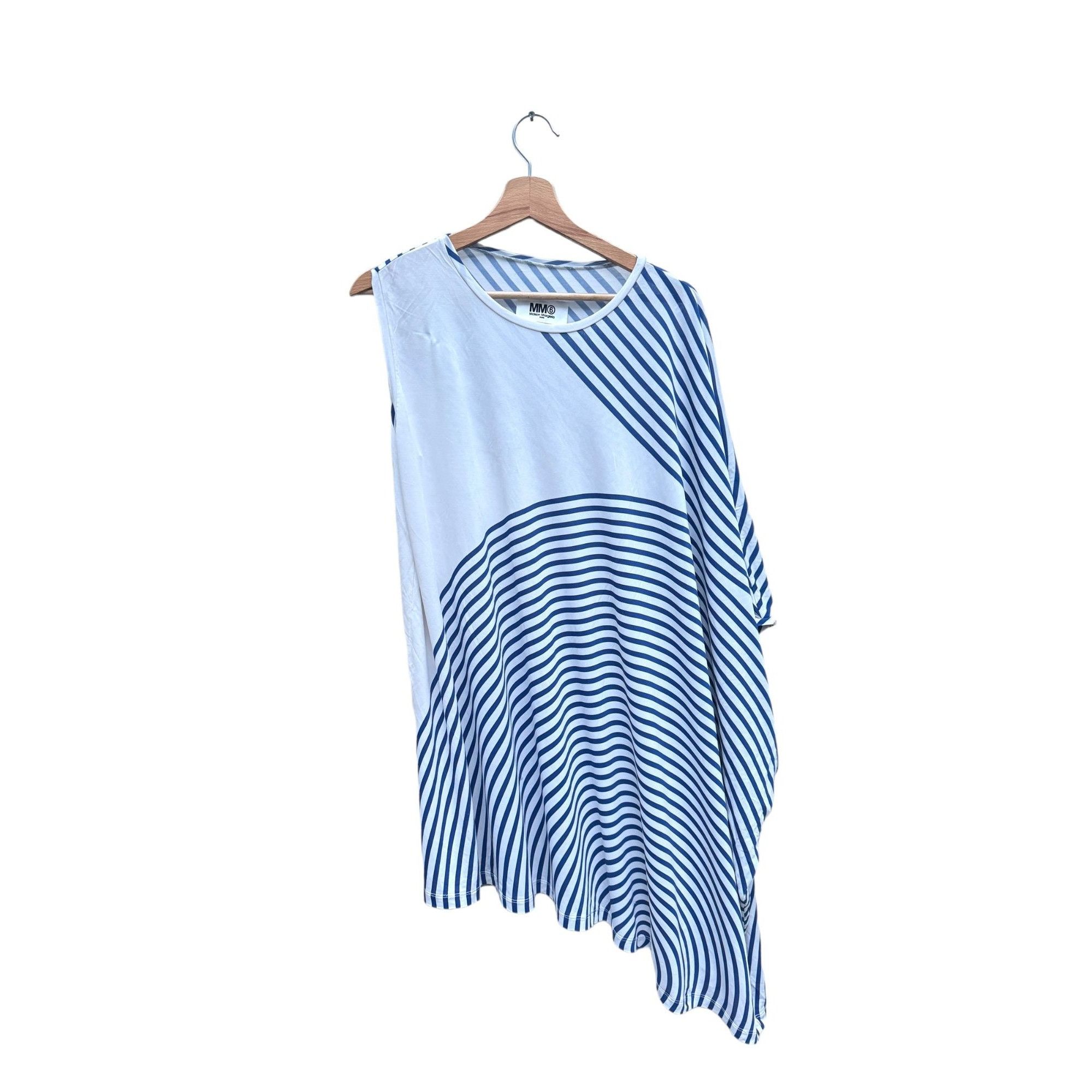 Maison Margiela MM6 Navy White Striped Top Size S / US 4 / IT 40 - 1 Thumbnail