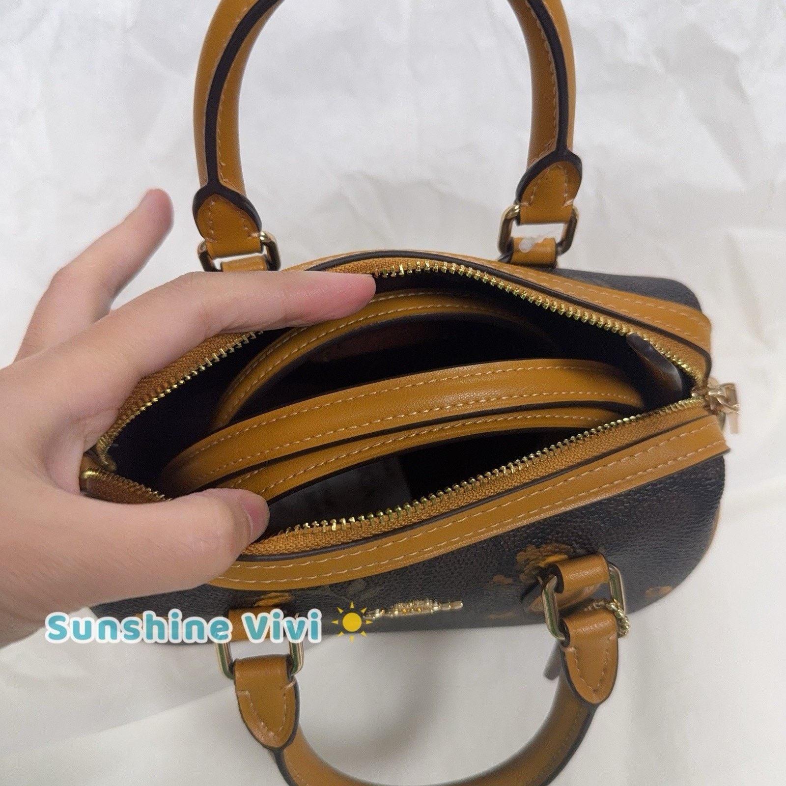 Coach NWT Coach Mini Rowan Crossbody Bag Floral CCF31 Yellow Size ONE SIZE - 2 Thumbnail