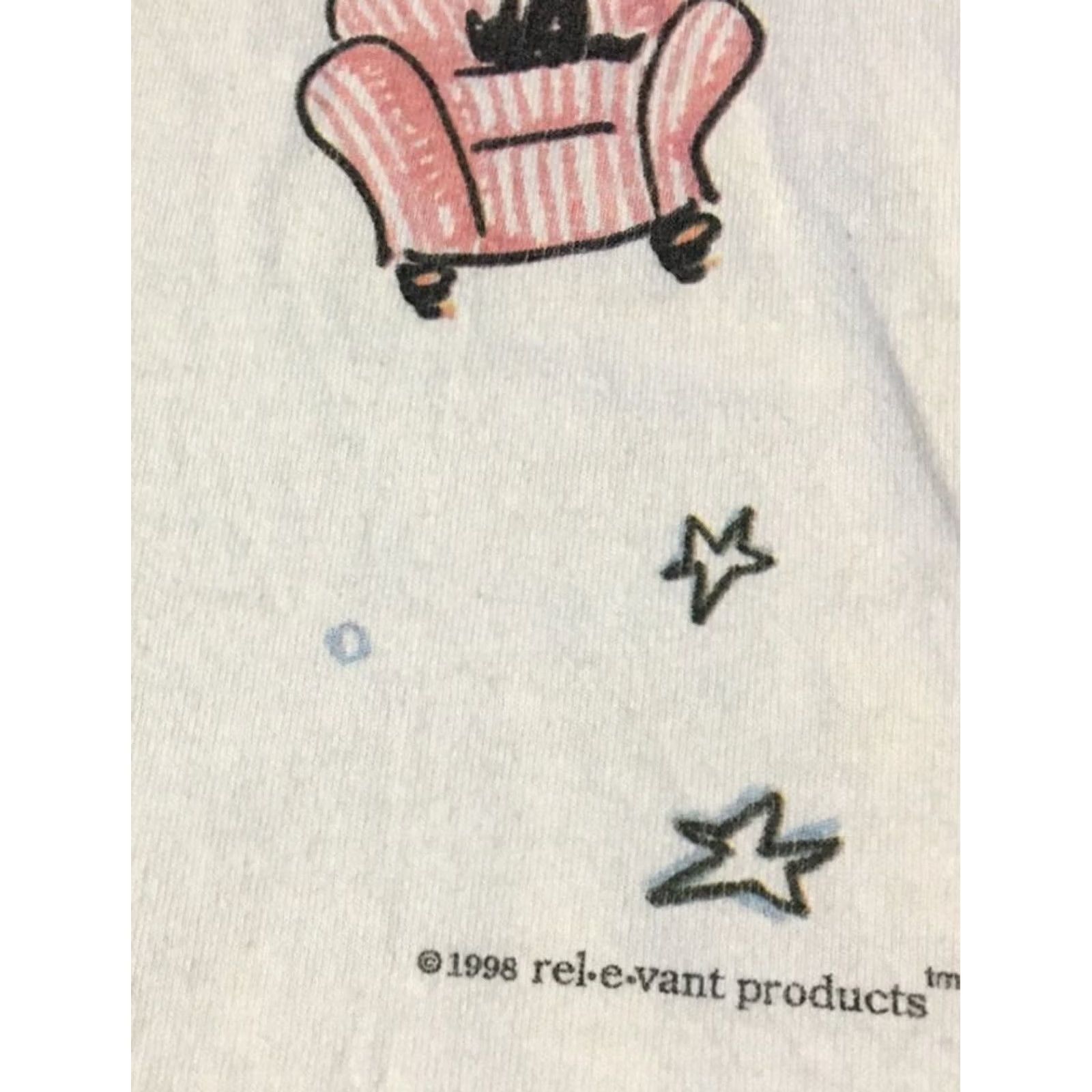 Gloverall VINTAGE Relevant Products Women T-Shirt Unwind Relax Sleeping Shirt White 90s Fun Funny Size ONE SIZE - 3 Thumbnail