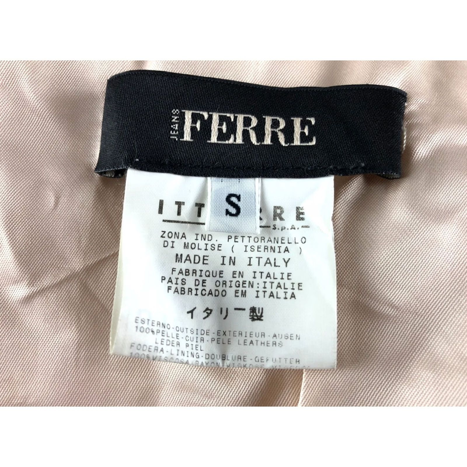 Vintage Ferre Leather Beige Skirt Suit Women Size S - Floral Velour Jacket & Skirt Set, 2 Piece, Lined, Full Zip, Single-Breasted, Vintage No, US Buyer Note! Size 28" / US 6 / IT 42 - 7 Thumbnail