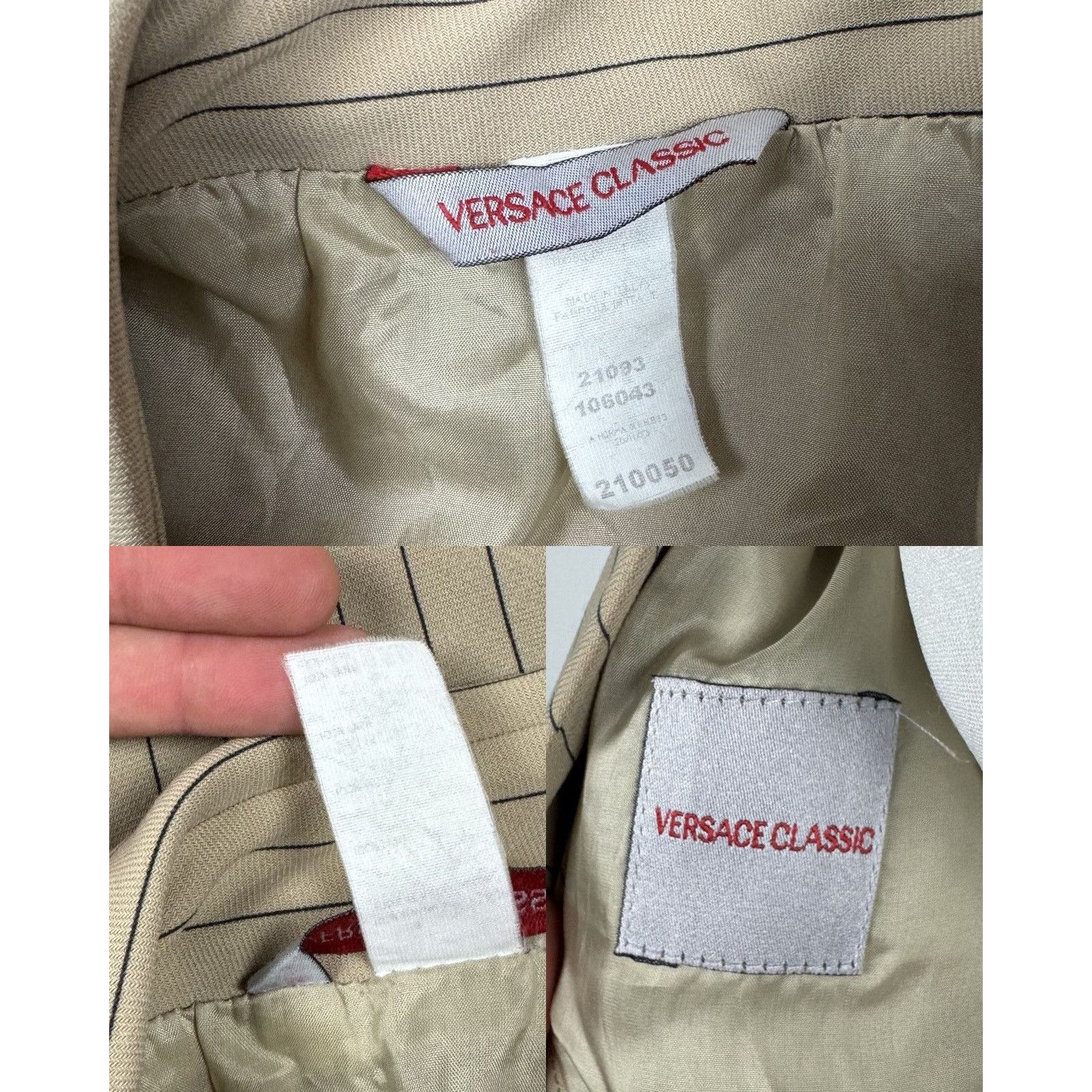 Versace × Vintage Versace Classic Beige Belted Coat Size M / US 6-8 / IT 42-44 - 2 Thumbnail