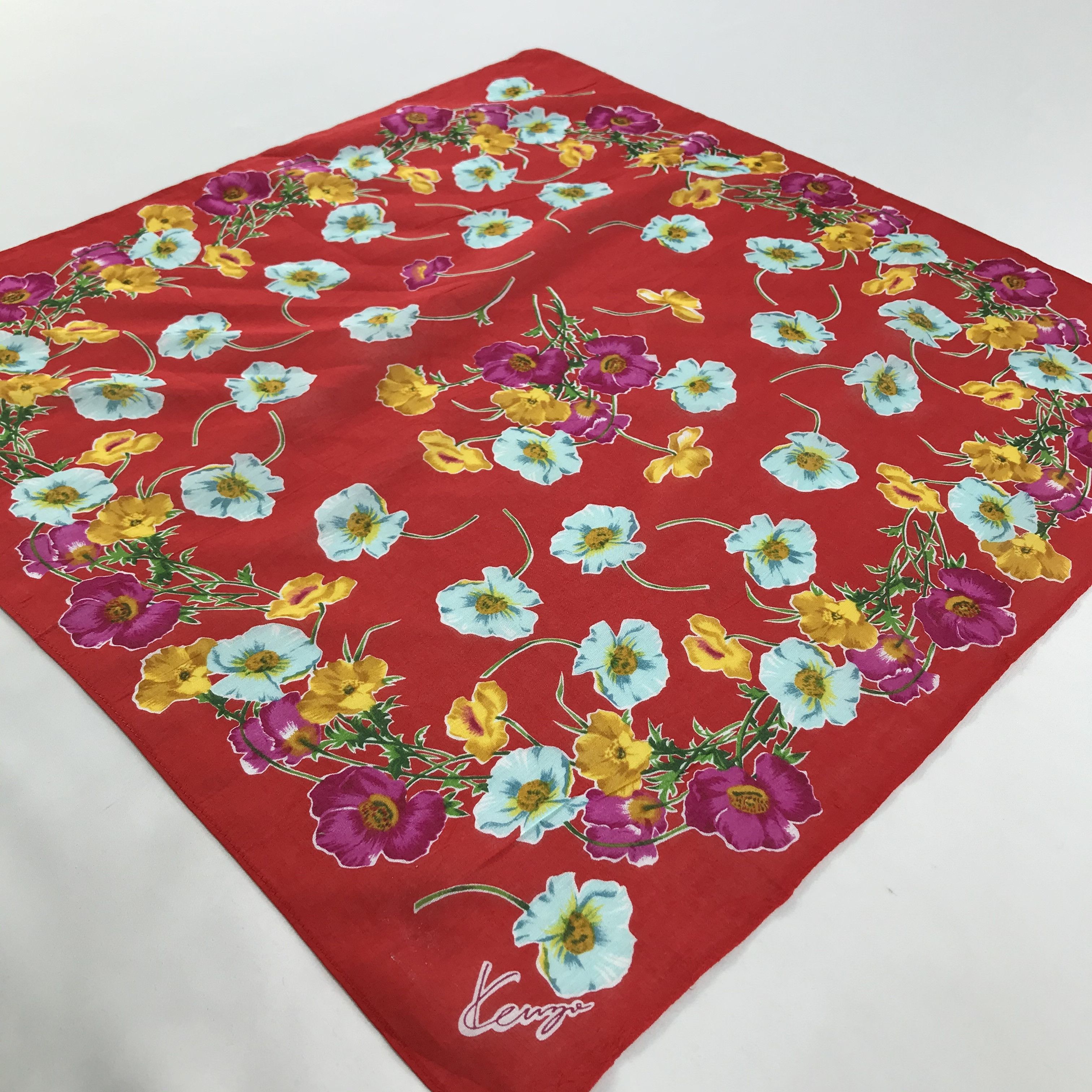 Kenzo × Vintage Kenzo Bandana / Handkerchief / Neckerchief - S1361 Size ONE SIZE - 2 Thumbnail
