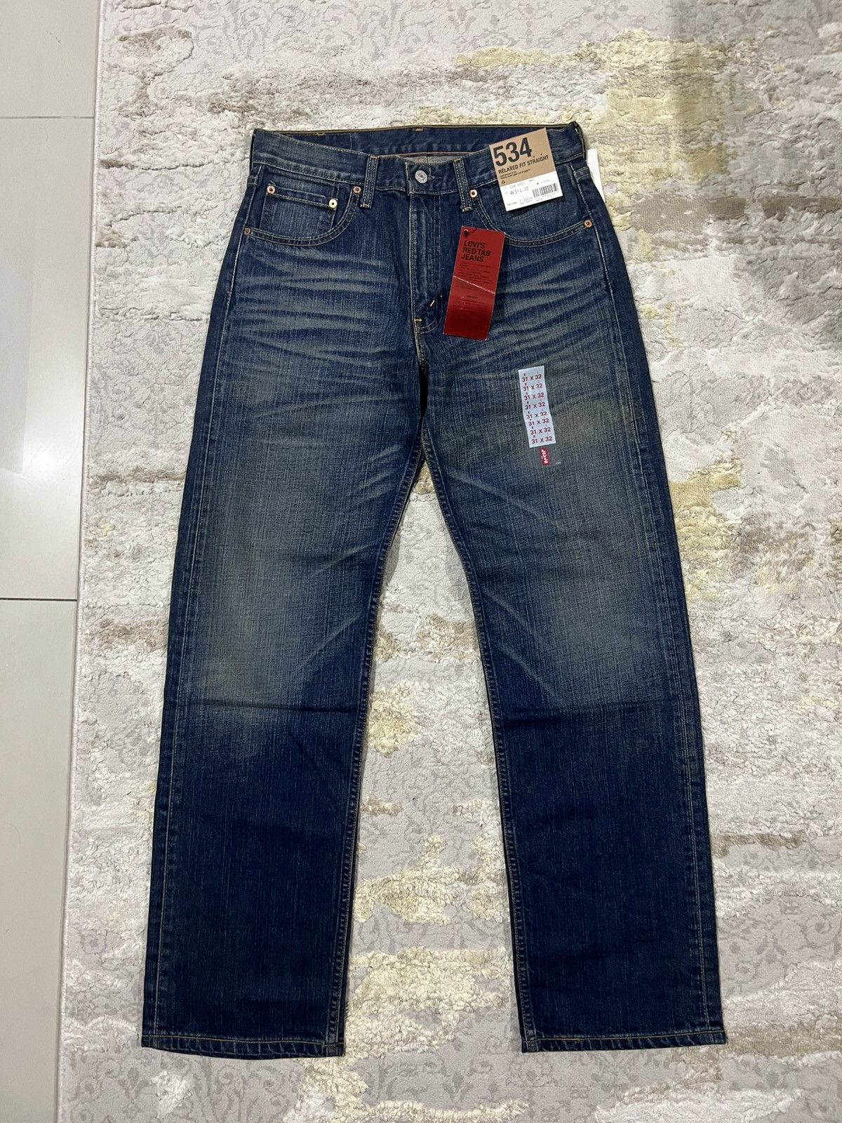 Levi's NWT LEVIS 534 Japan Relaxed Fit Straight Denim Red Tab Jeans Size US 31 - 1 Thumbnail