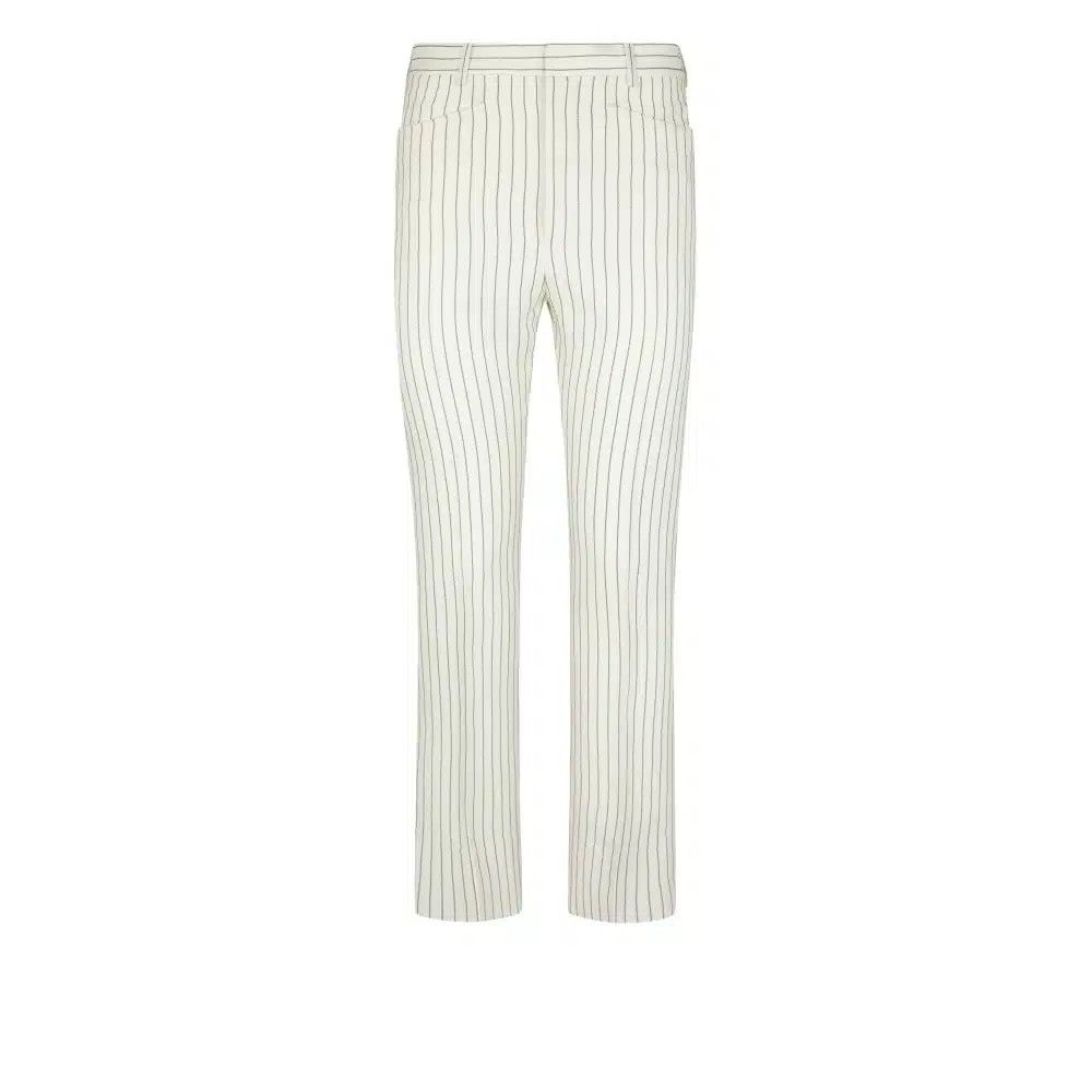 Tom Ford o1loc1c0425 PAW558 Wallis Trousers in White Size 26" / US 2 / IT 38 - 1 Thumbnail