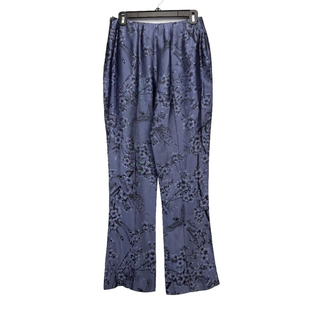 Nina Ricci NINA RICCI Haute Paris VTG Lilac Flowers Tailored Trouser 40 Size 30" / US 8 / IT 44 - 9 Thumbnail