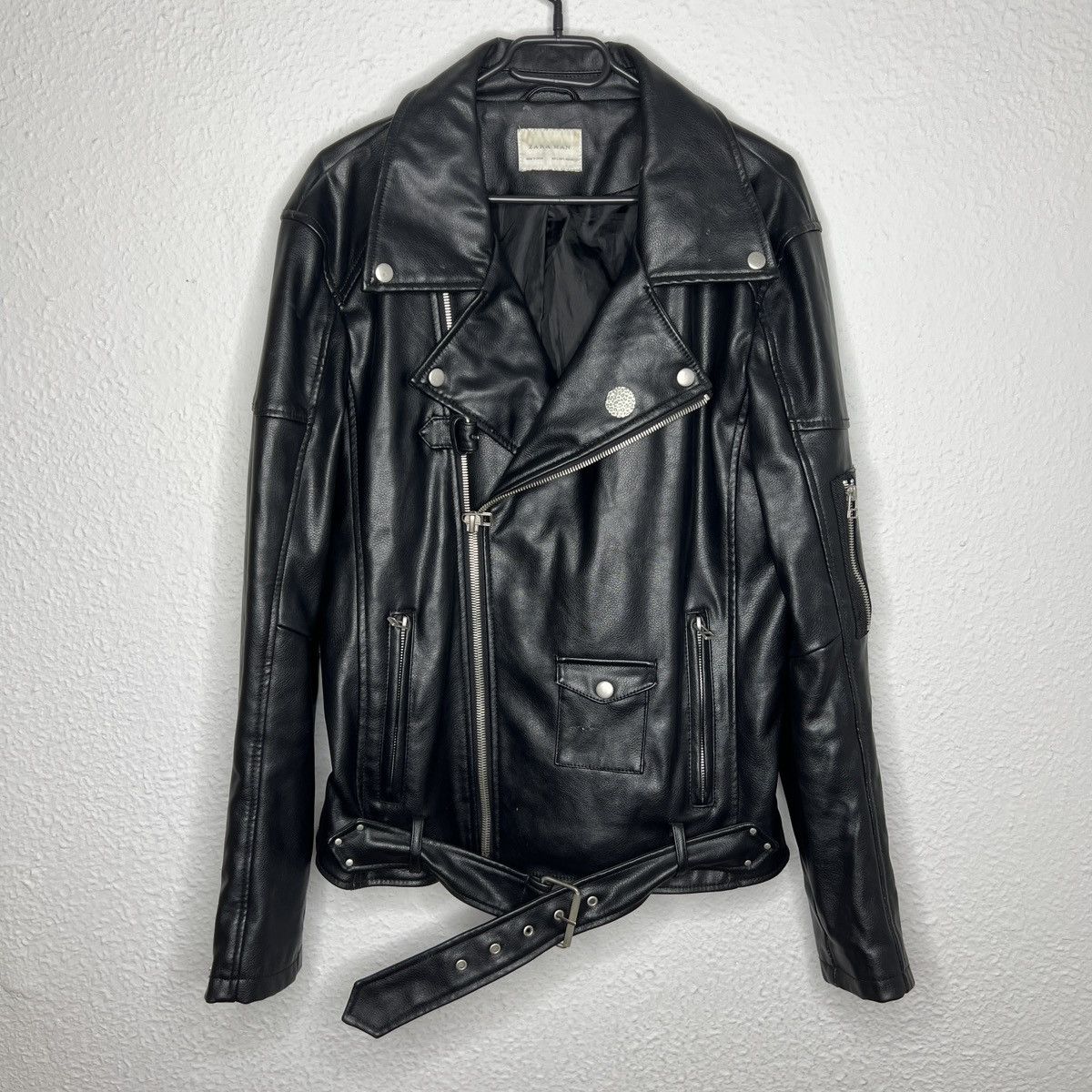 Zara Zara Ramones Leather Jacket Biker Moto Motorcycle Style Y2K Size US L / EU 52-54 / 3 - 1 Thumbnail