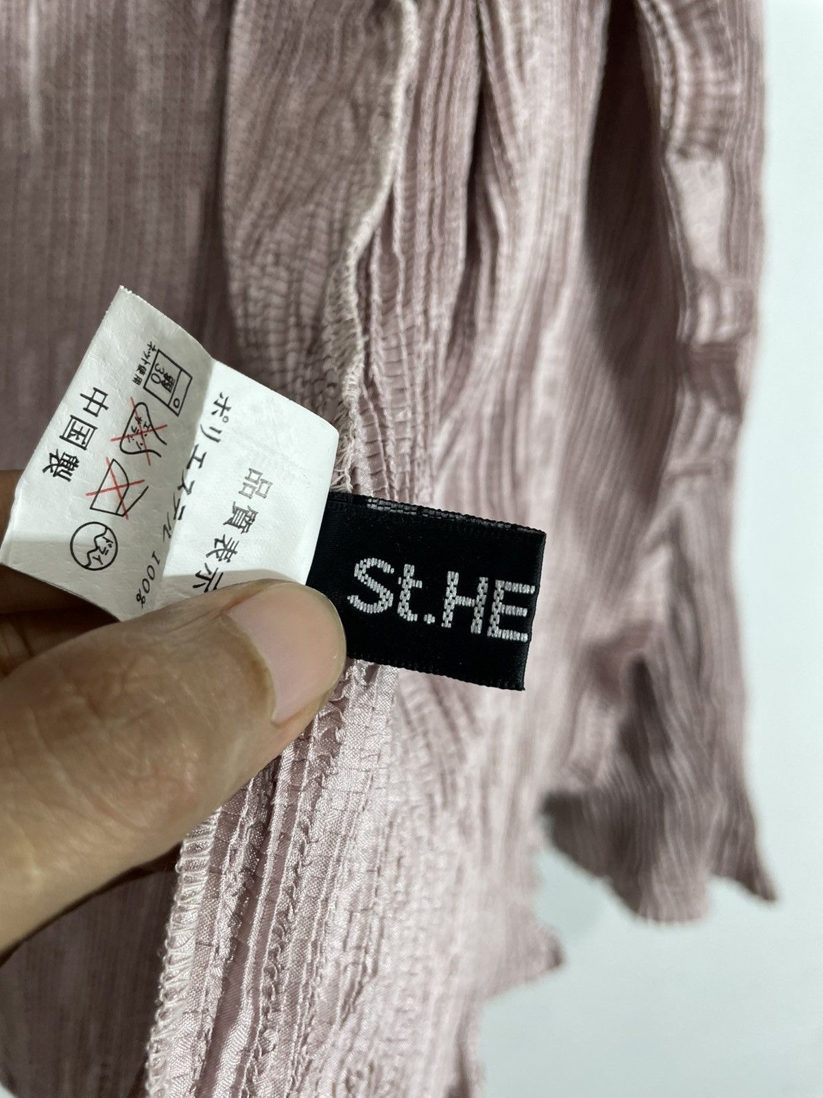 Issey Miyake Japanese Undefined Pleates Shirt lace up Style Issey Size S / US 4 / IT 40 - 3 Thumbnail