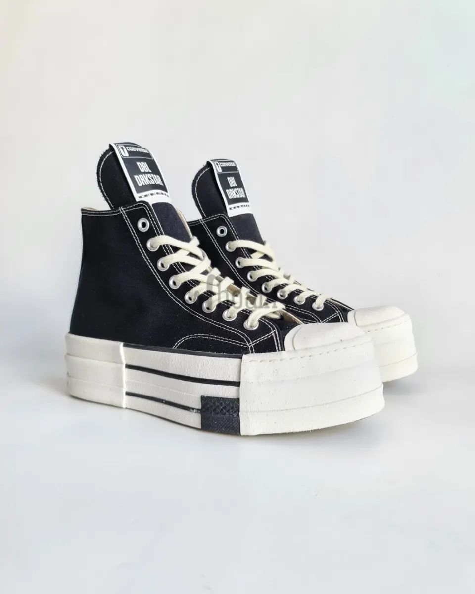 Rick Owens Converse 70 High x Rick Owens DBL DRKSTAR Size US 11 / EU 44 - 1 Thumbnail