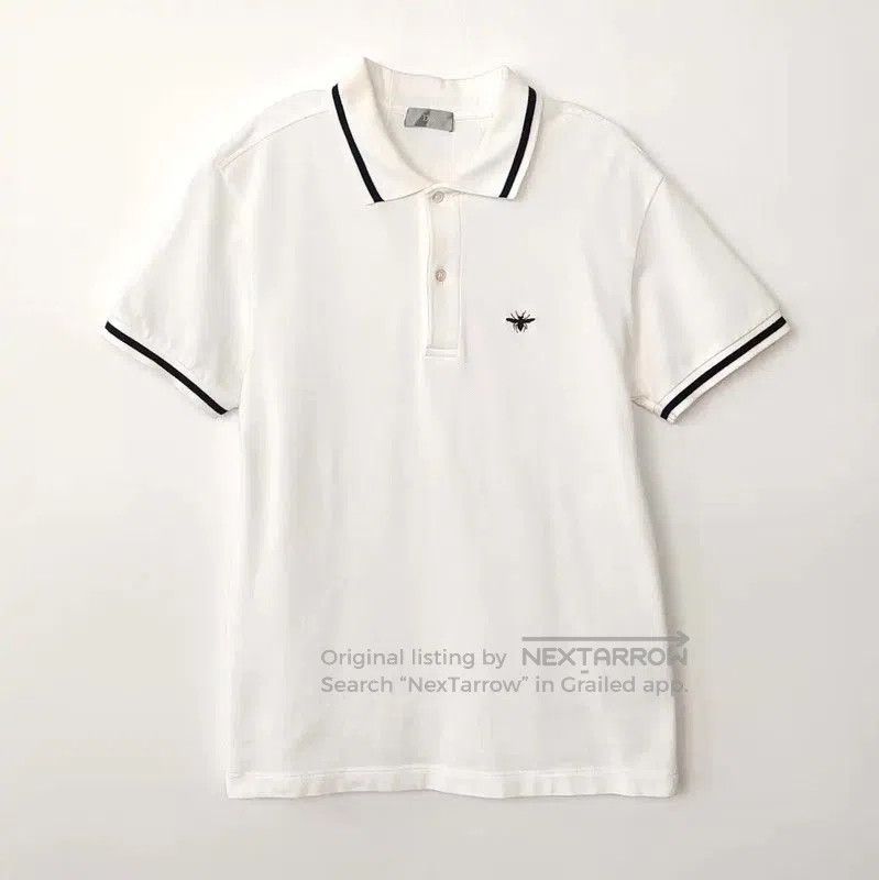 Dior Dior Men's White Cotton Polo Shirt . Size US M / EU 48-50 / 2 - 1 Thumbnail