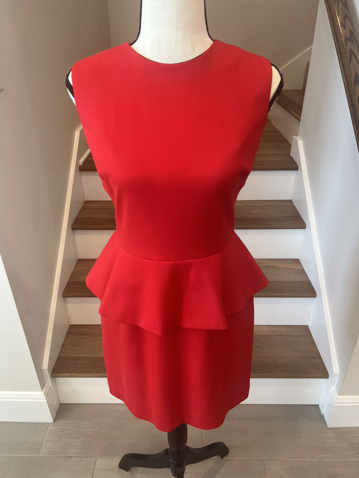 Vince Camuto Vince Camuto Red Peplum Dress Size 8 Size M / US 6-8 / IT 42-44 - 3 Thumbnail
