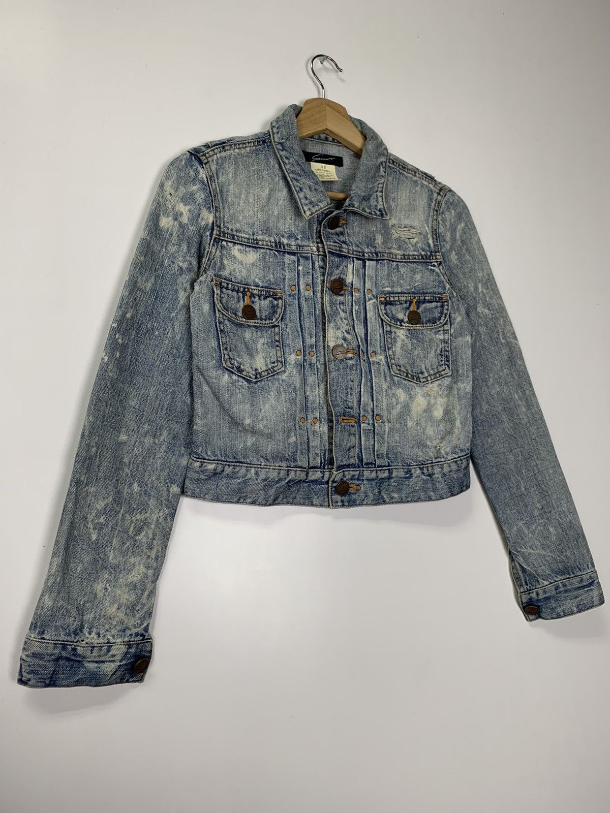 Japanese Brand Stunner crop denim jacket Size US S / EU 44-46 / 1 - 5 Thumbnail