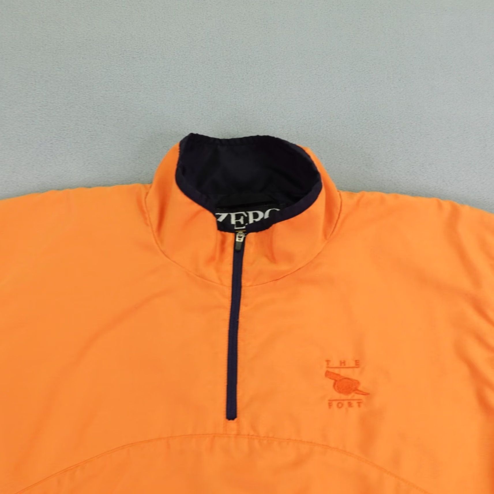 Vintage VINTAGE Zero Restriction Jacket Mens Medium Orange Golf Windbreaker 1/4 Zip Pullover Size US M / EU 48-50 / 2 - 2 Thumbnail
