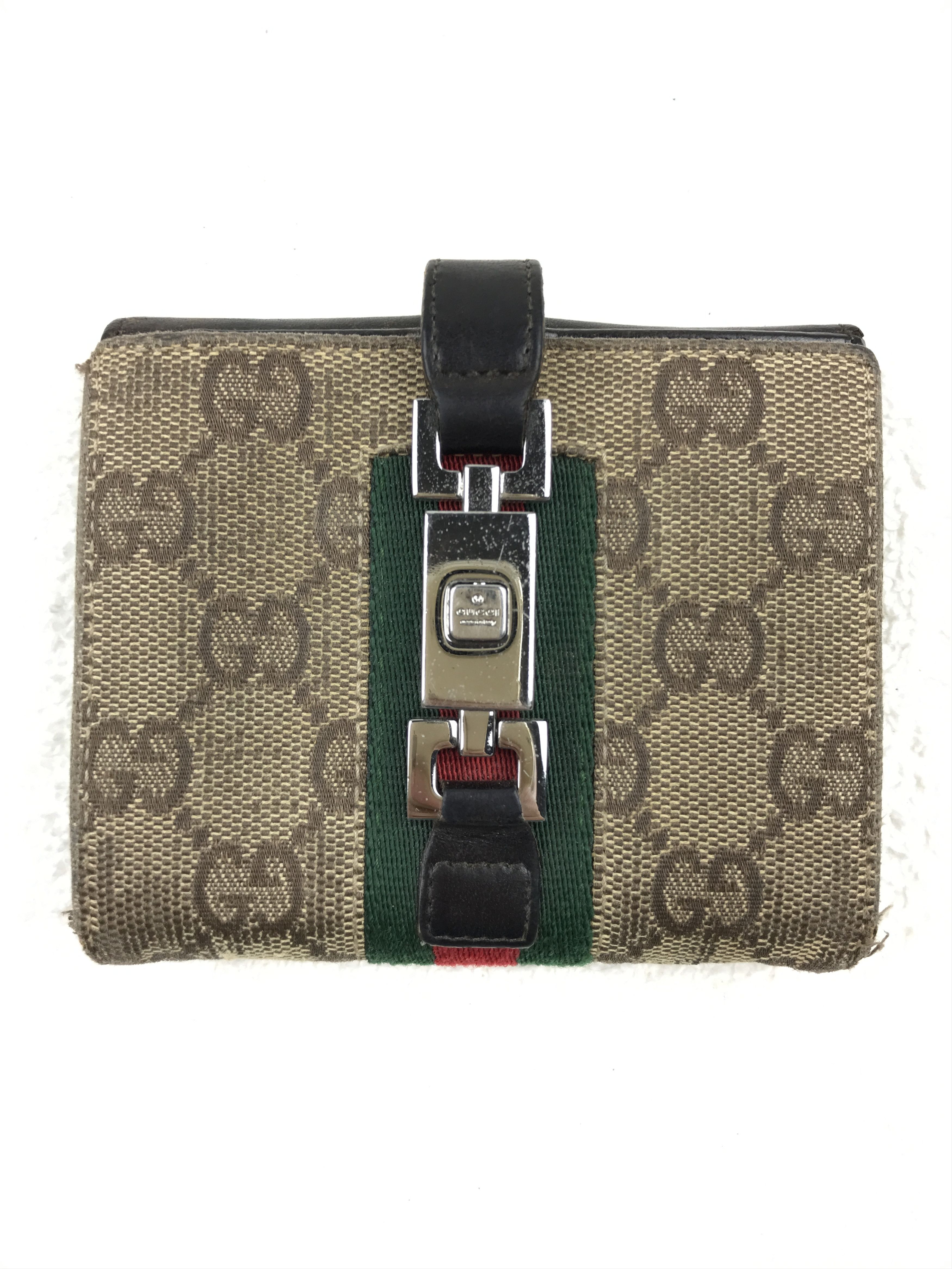 Gucci Tri-Fold Wallet Sherry Line GG Canvas Monogram