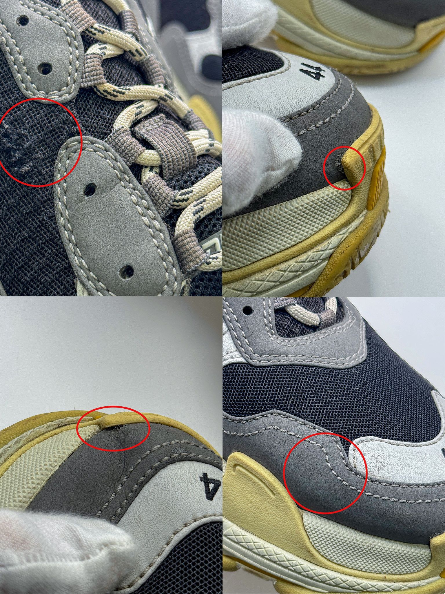 Balenciaga Balenciaga Triple S Gray/Yellow/Black Sneakers Size US 11 / EU 44 - 19 Thumbnail