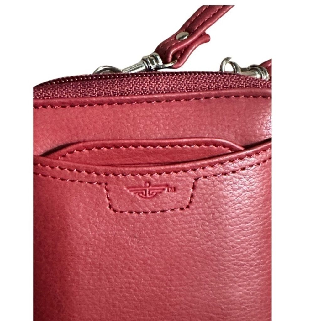 Dockers DOCKERS Genuine Leather Red Crossbody Bag. Size ONE SIZE - 3 Thumbnail
