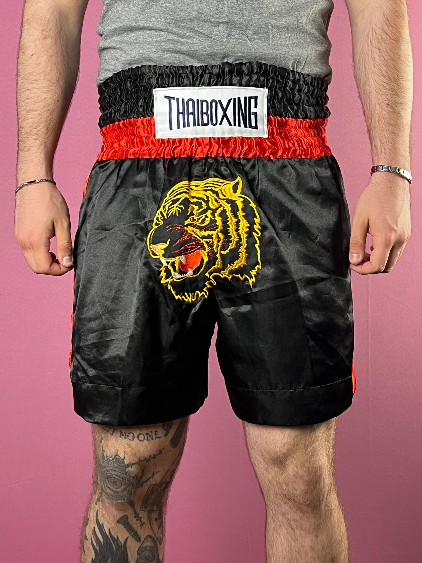 Vintage Vintage Men's Muay Thai Boxing Shorts Embroidered Tiger Size US 44 / EU 60 - 2 Thumbnail