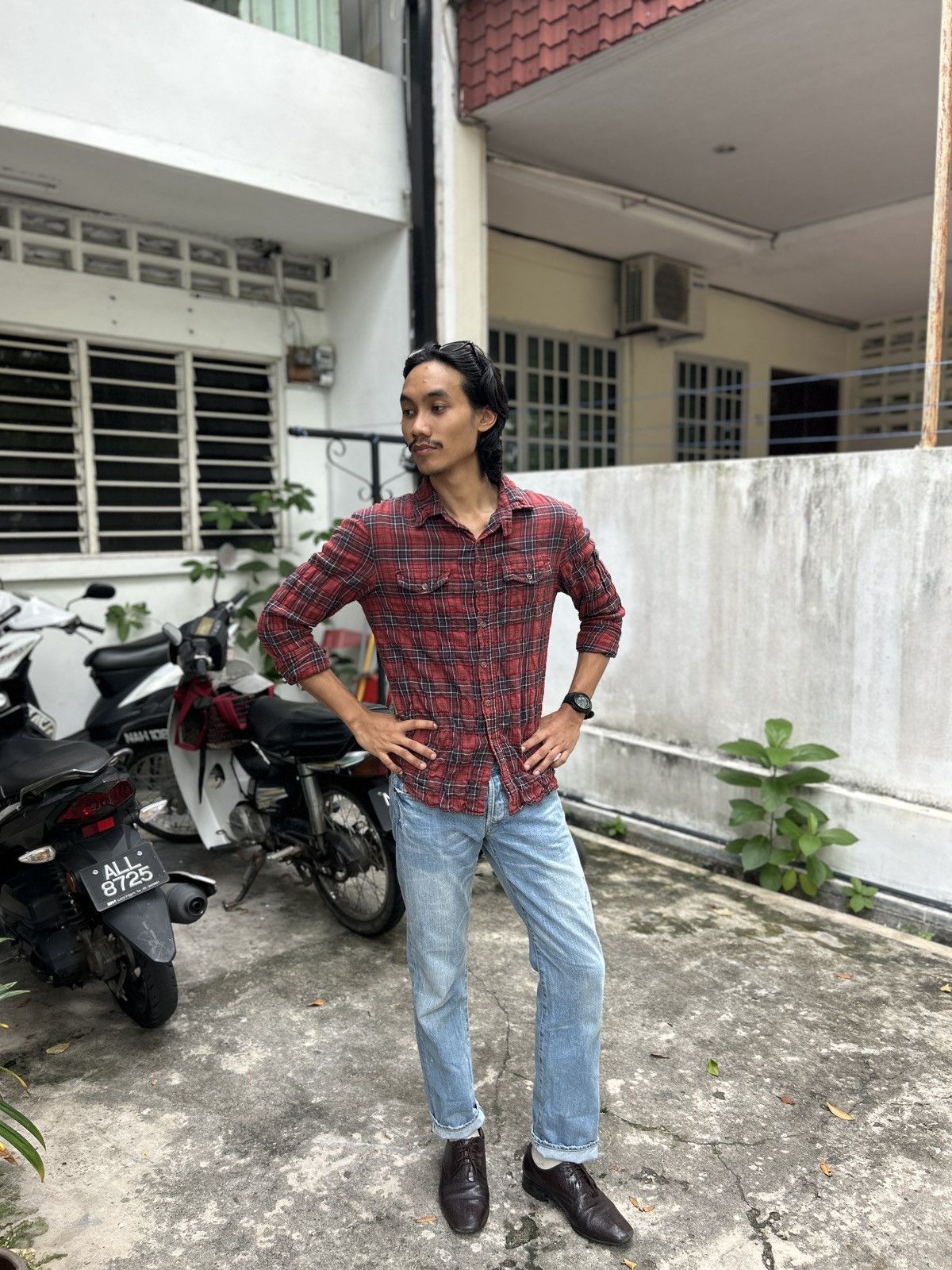STILL BY HAND Still by Hand - Red Flannel Size US M / EU 48-50 / 2 - 7 Thumbnail