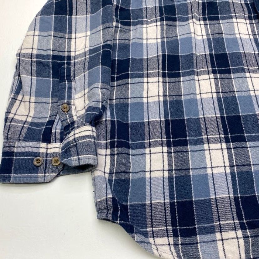 Carhartt VINTAGE Carhartt Shirt Mens XL Blue Trumbull Plaid Long Sleeve Relaxed Workwear Flannel Size US XL / EU 56 / 4 - 3 Thumbnail