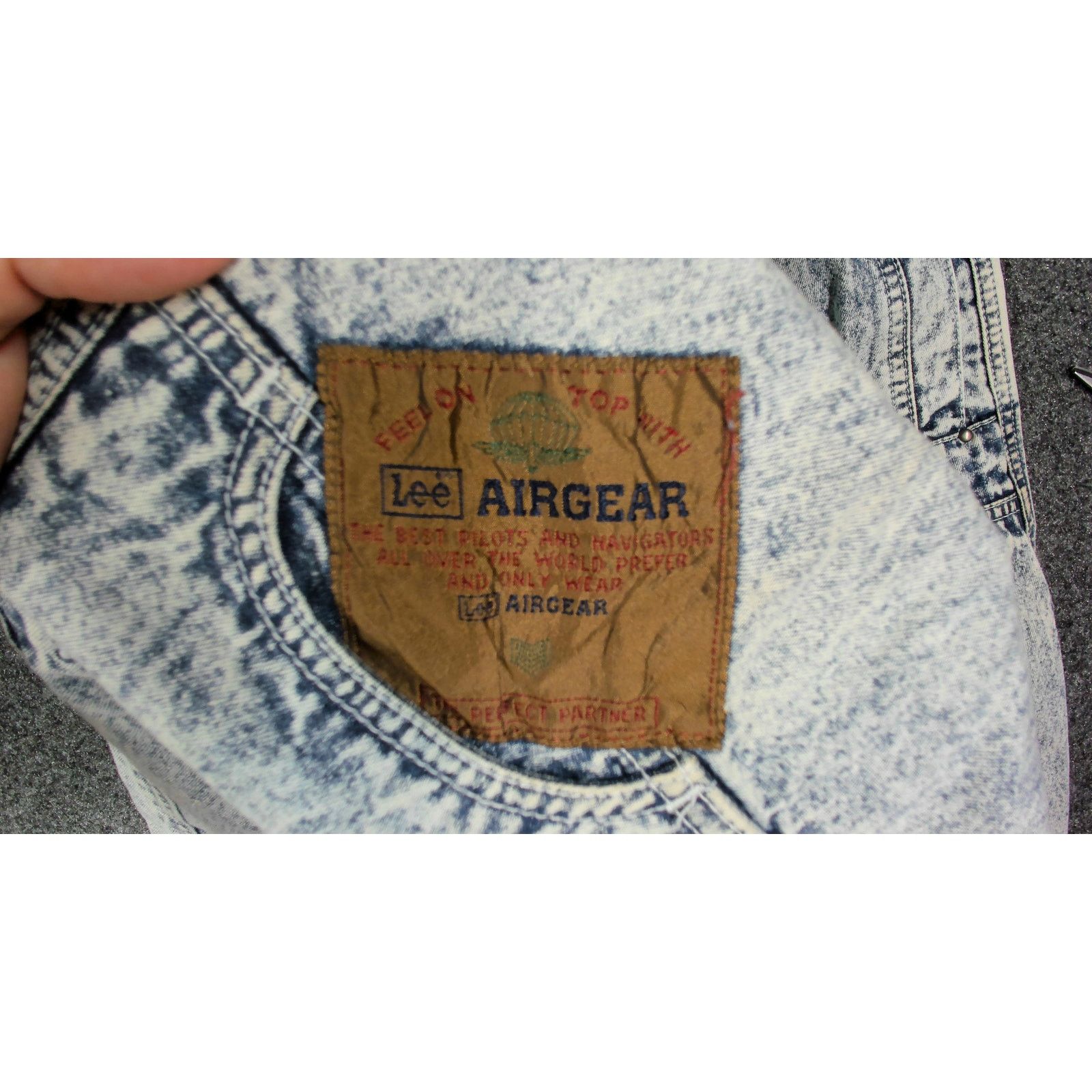 Lee Lee Vintage 80s Airgear Acid Wash Pleated Balloon Jeans 24" Size 24" / US 00 / IT 34 - 7 Thumbnail