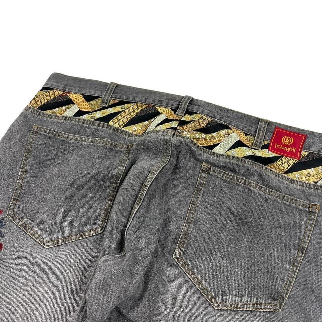Japanese Brand Vintage Embroidered Koi Fish Japanese Denim Jeans Waist 42” Size US 42 / EU 58 - 4 Thumbnail
