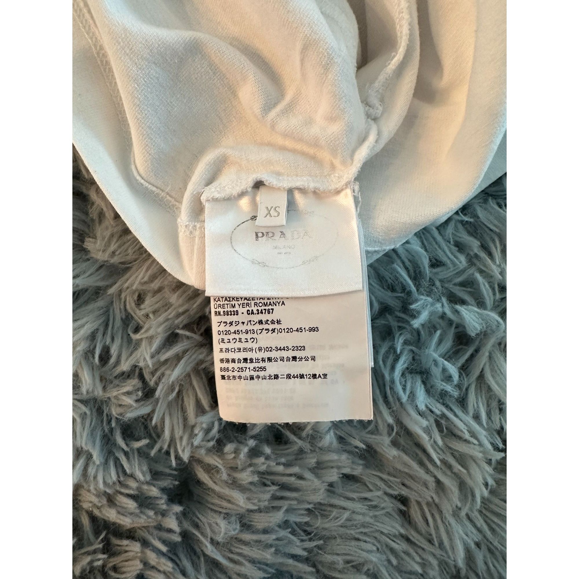 Prada PRADA SS22 Women's Logo Crew Neck T-Shirt White Size XS / US 0-2 / IT 36-38 - 4 Thumbnail