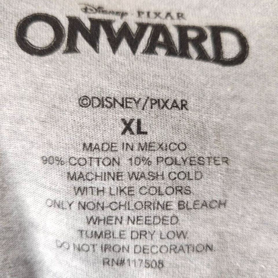 Disney Onward T Shirt Mens XL Gray Disney Pixar Im A Mighty Warrior Size US XL / EU 56 / 4 - 6 Thumbnail