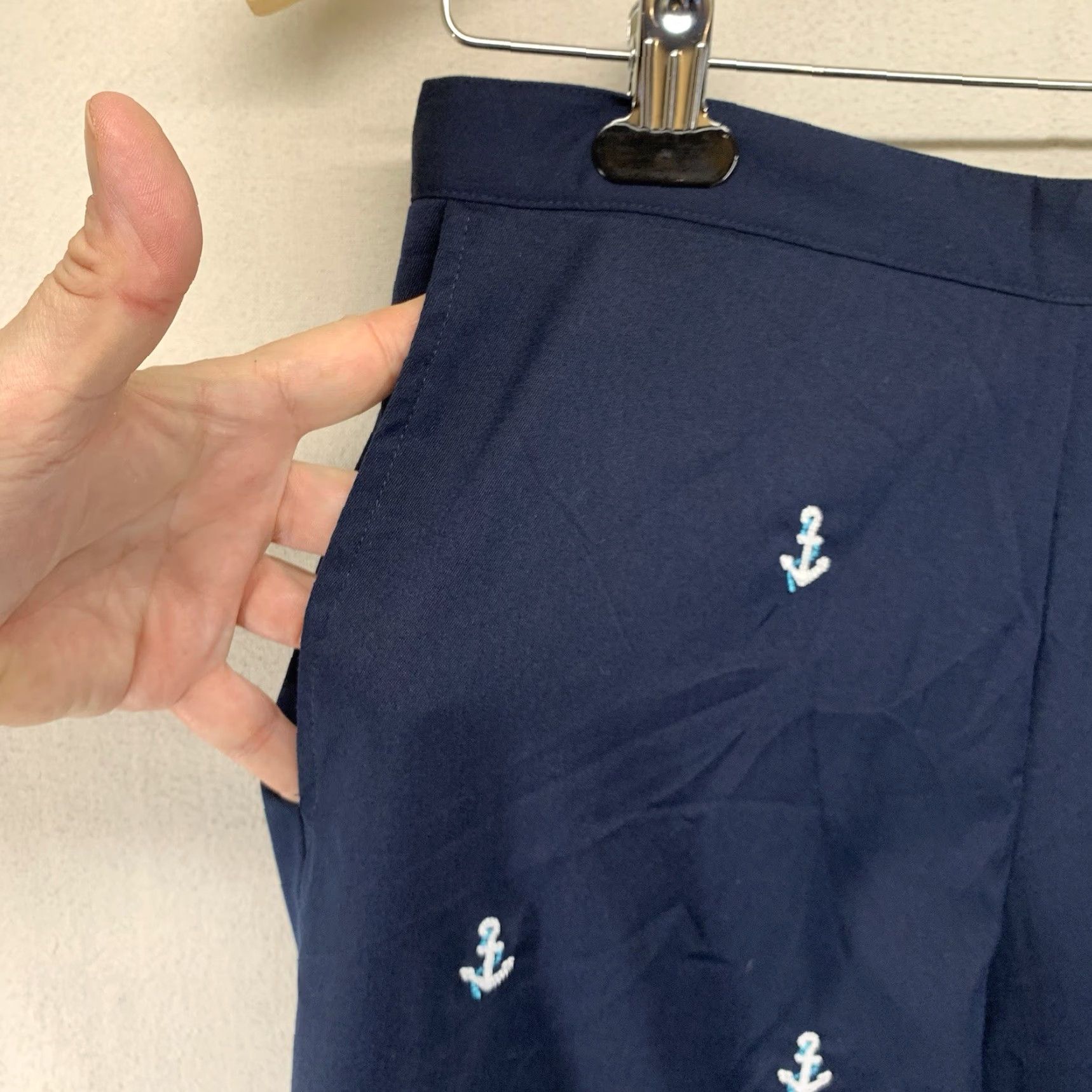 Vintage Alfred Dunner Navy Blue Classic Pull On Pants Size 8 Short Straight Embroidered Size 30" / US 8 / IT 44 - 6 Thumbnail