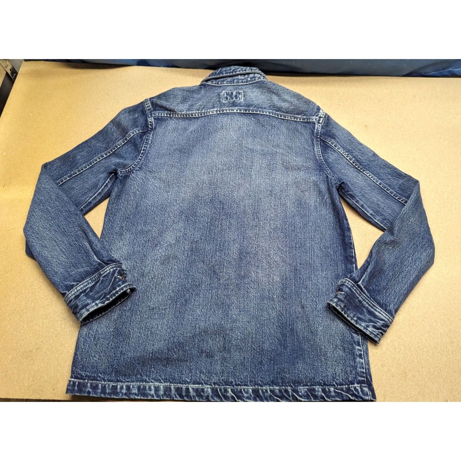 Nudie Jeans Nudie Jeans Sten Unisex Denim Jacket Medium Blue Collared Pocket Buttons Jacket Biker Style (Regular) Mens Womens Boys Girls Size US 31 - 2 Thumbnail