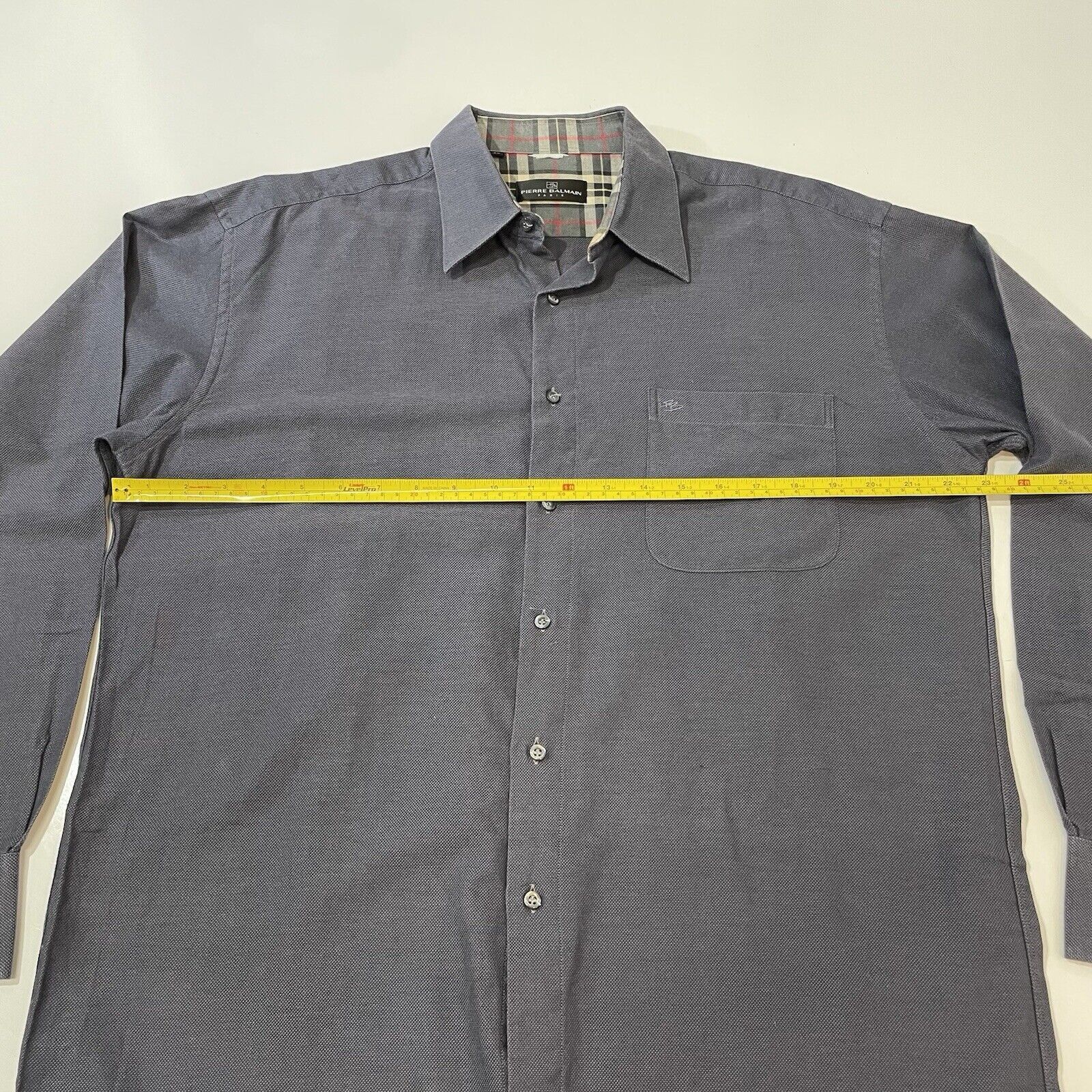 Pierre Balmain VTG Pierre Balmain Men’s Large Gray Woven Dress Shirt 42 Size US L / EU 52-54 / 3 - 5 Thumbnail