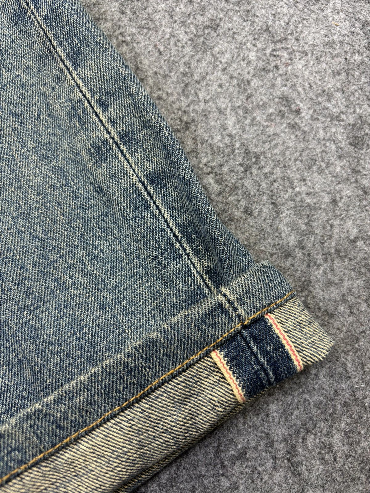 Edwin Wide Baggy 90s Selvedge Edwin 505 Medium Wash Denim F829 Size US 29 - 7 Thumbnail